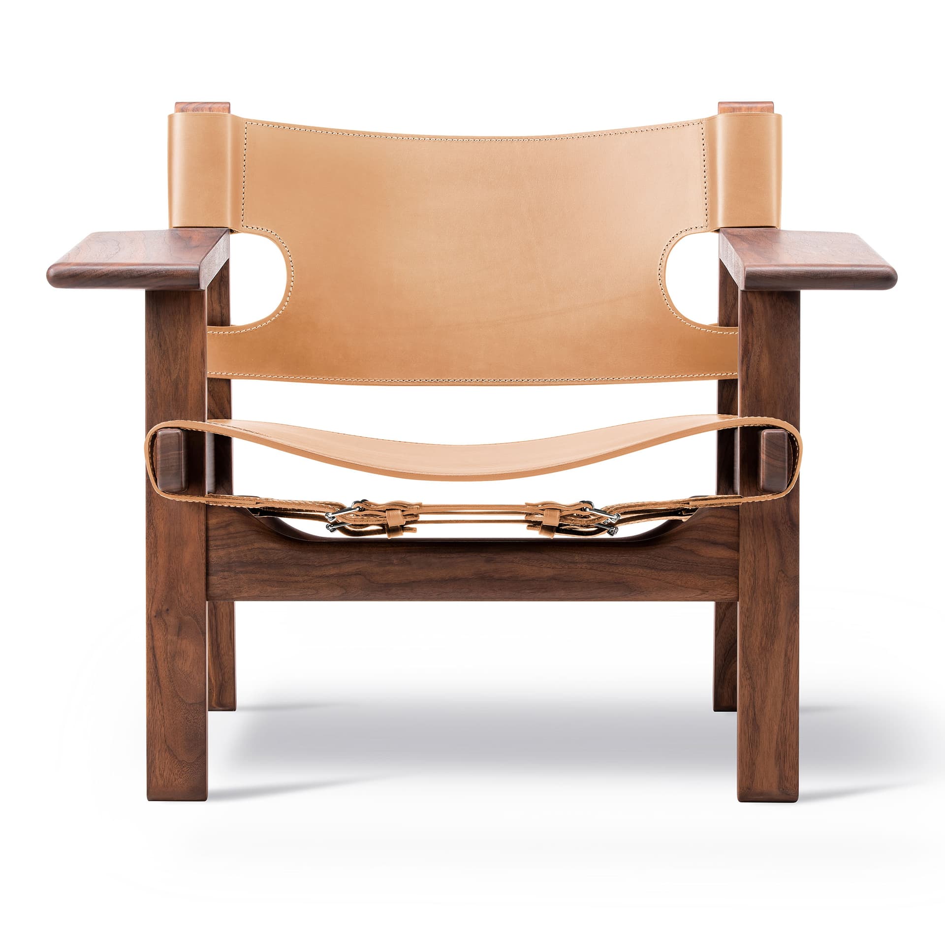 Fredericia Furniture - The Spanish Chair, Oljad valnöt, Natur läder - Lenestoler - Børge Mogensen - Beige - Tre