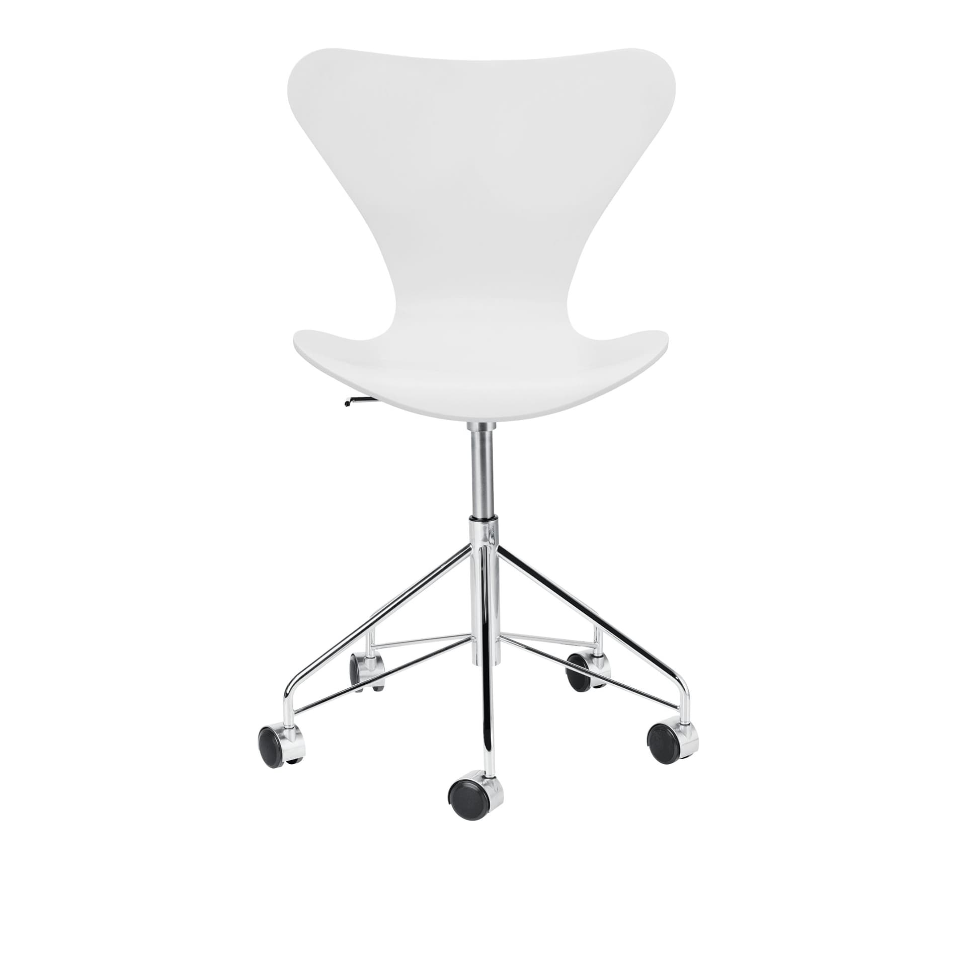 Fritz Hansen - 3117 Sjuan, Lackerad bokfanér, Vit - Kontorstoler - Arne Jacobsen - Hvit