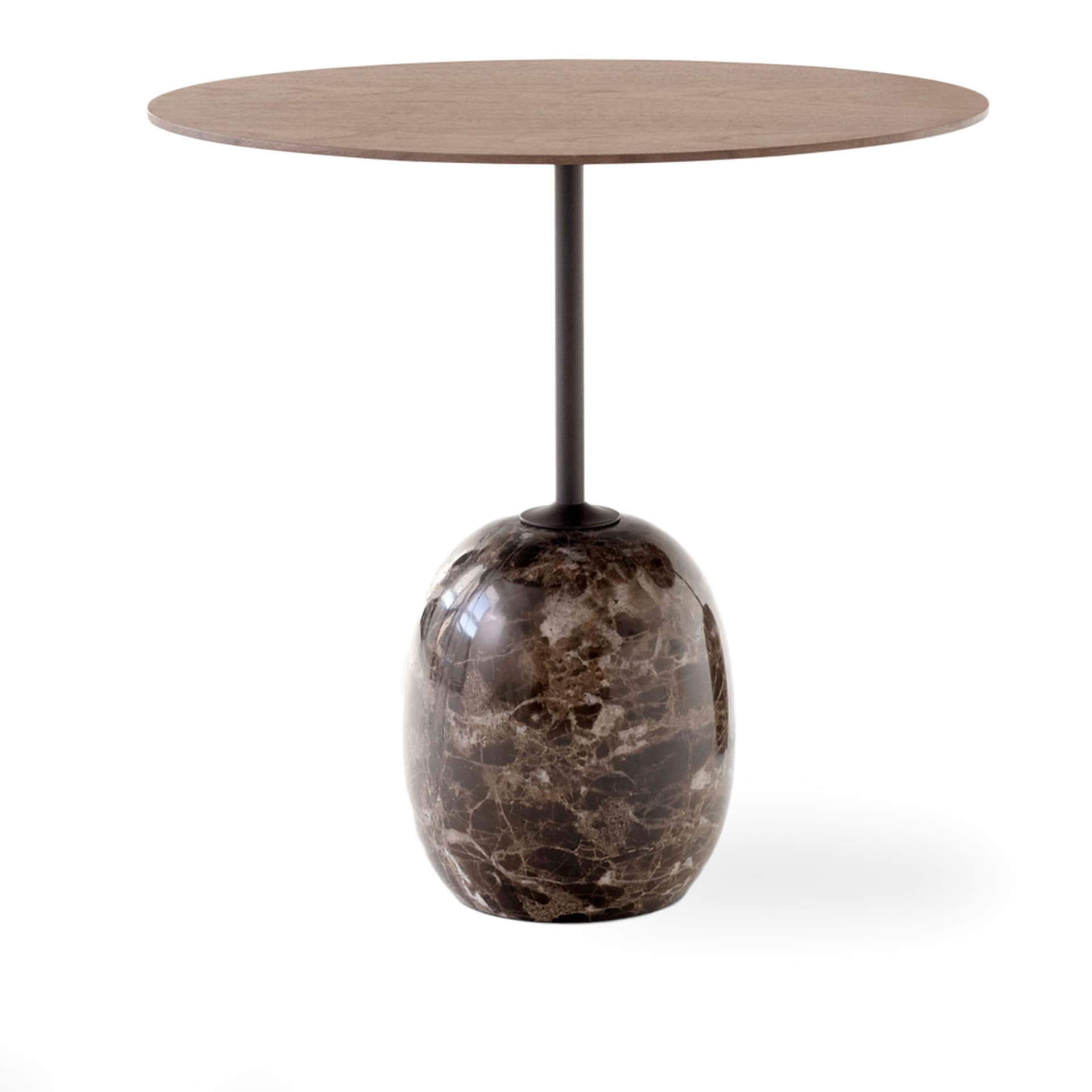 &Tradition - Lato Table LN9, Oval 40x50 cm, Walnut/Dark, - Småbord & sidebord - Luca Nichetto - Tre farget