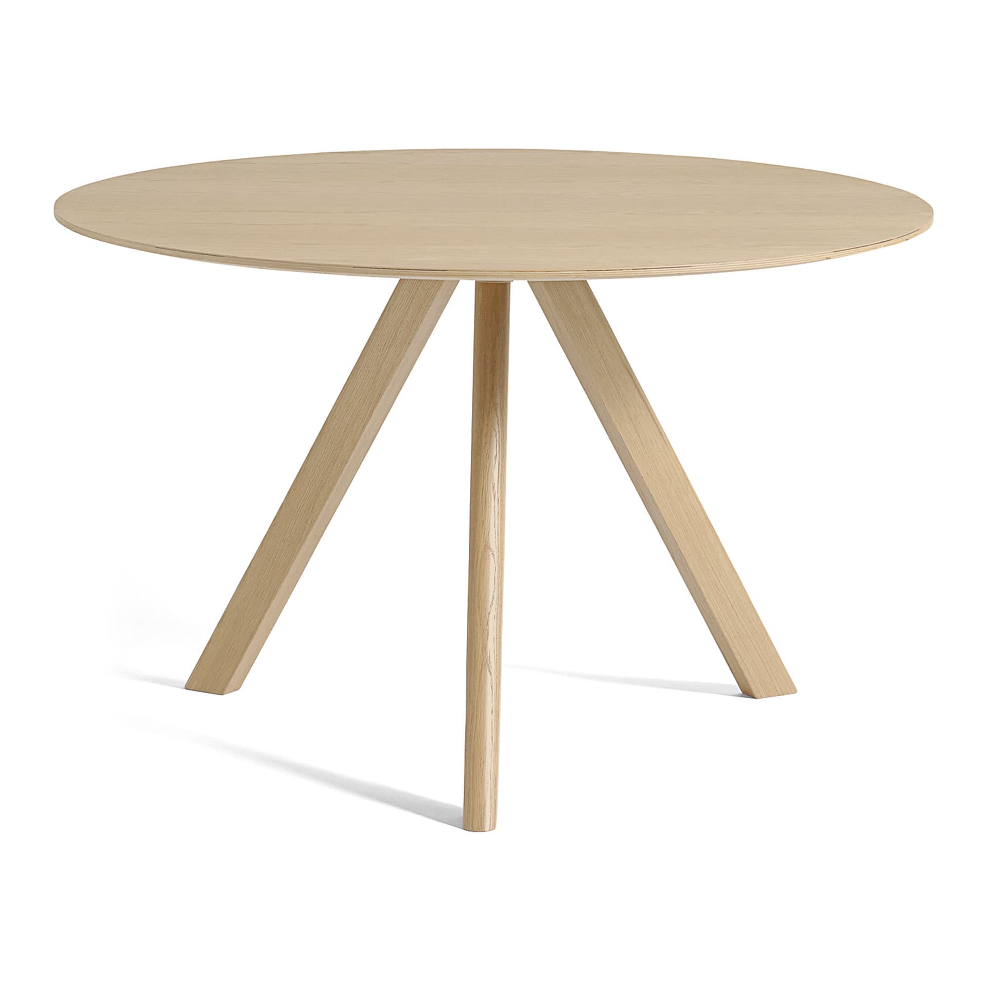 HAY - CPH20 2.0 Table Lacquered Oak Frame Ø120 X H74  Lacquered Oak Veneer Tabletop Lacquered Edge - Spisebord - Ronan & Erwan Bouroullec - Tre farget - Tre