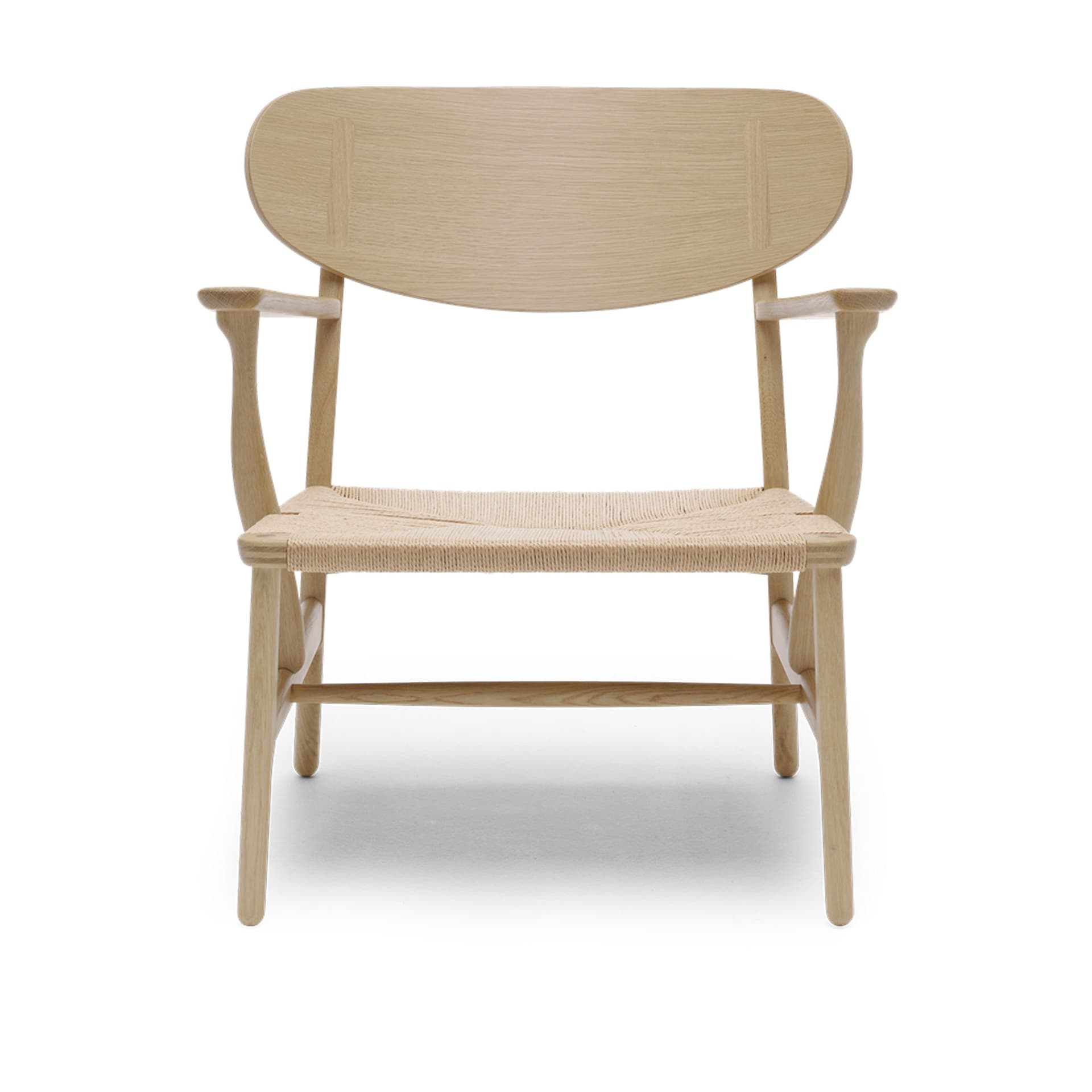 Carl Hansen - CH22,Soaped Oak, Natural braided paper cord - Lenestoler - Hans J. Wegner - Beige - Naturlig materiale/Tre
