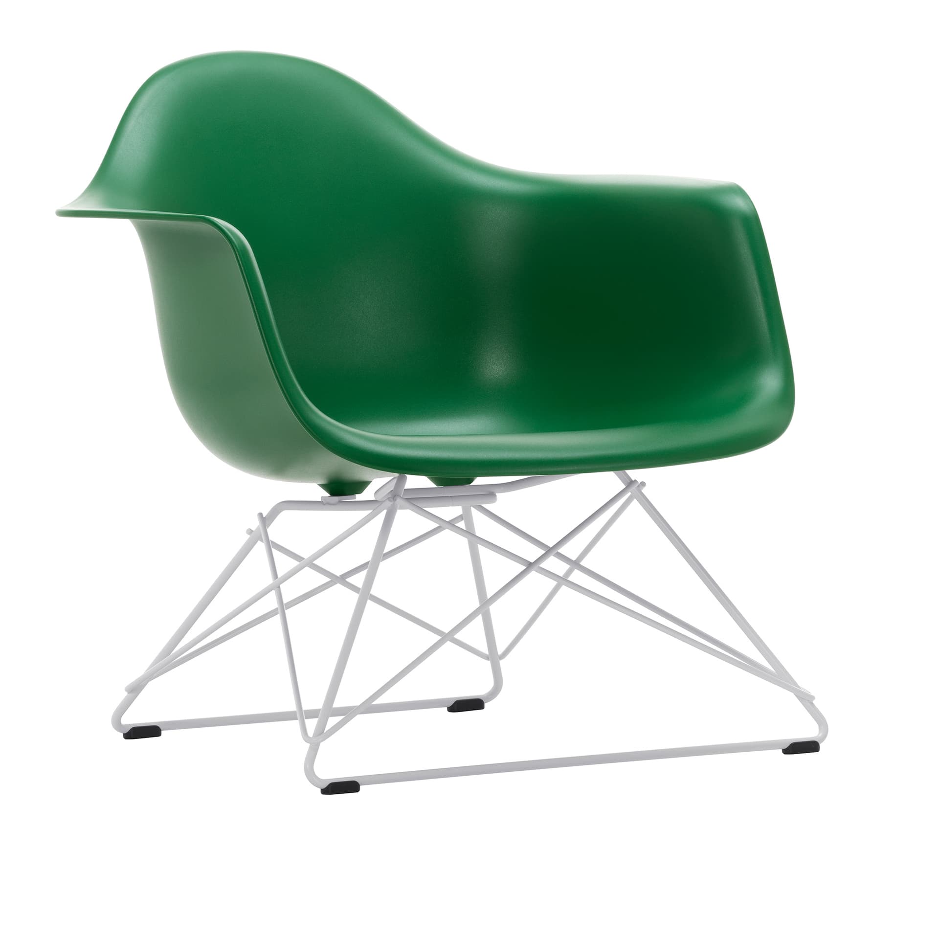 Vitra - Eames RE Plastic Armchair LAR 17 Emerald, White Base - Lenestoler - Charles & Ray Eames - Grønn - Metall/Plast