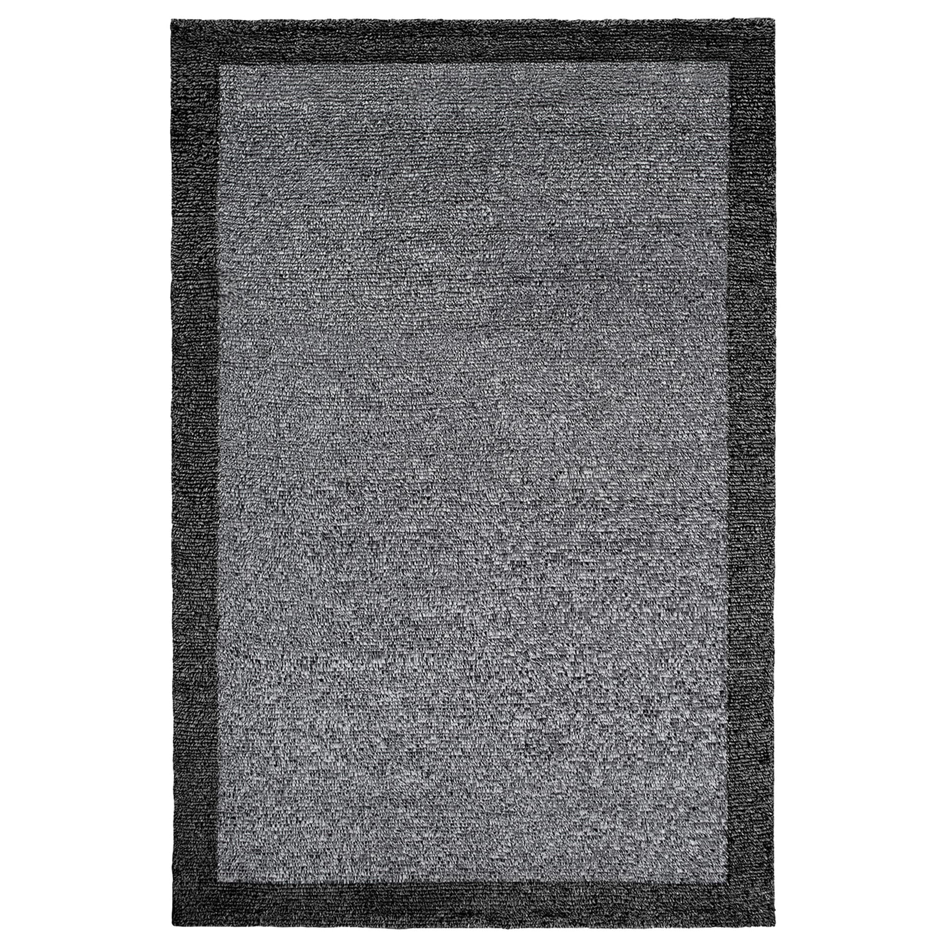 Nordic Knots - Ryya 02 - Black & White 250 x 350 - Ulltepper - Grå - Ull