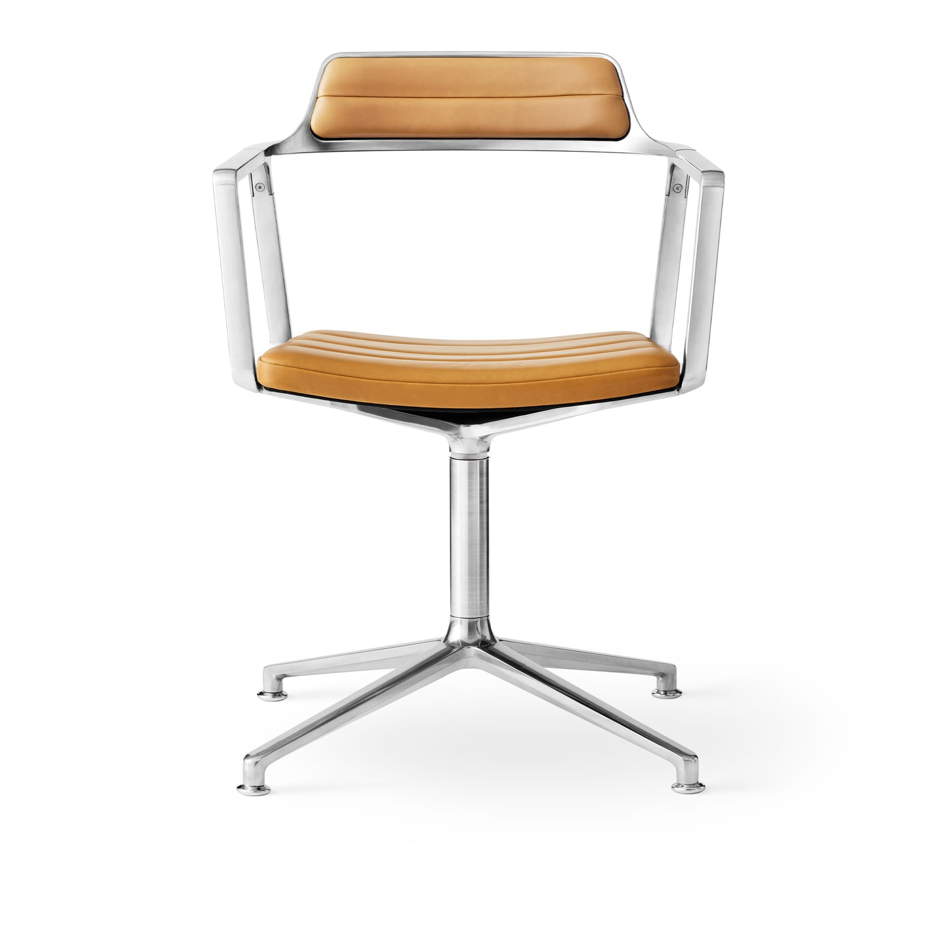 Vipp - Vipp452 kontorstol polerad ram med läder camel - Kontorstoler - Brun