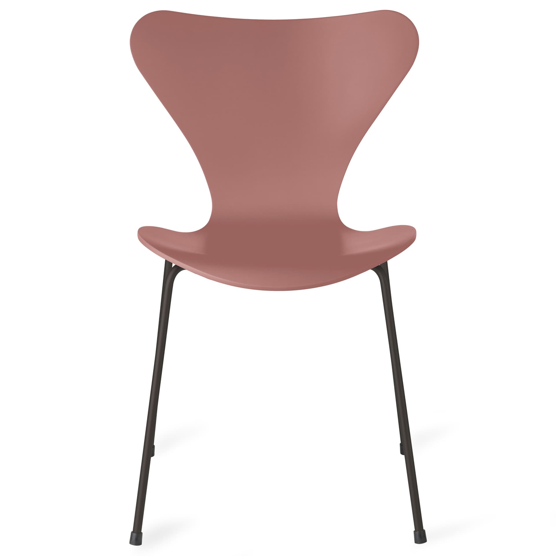 Fritz Hansen - Series 7 stol 3107 bøkfiner stålunderstell varm grafitt wild rose - Spisestoler - Arne Jacobsen - Rosa - Metall/Tre