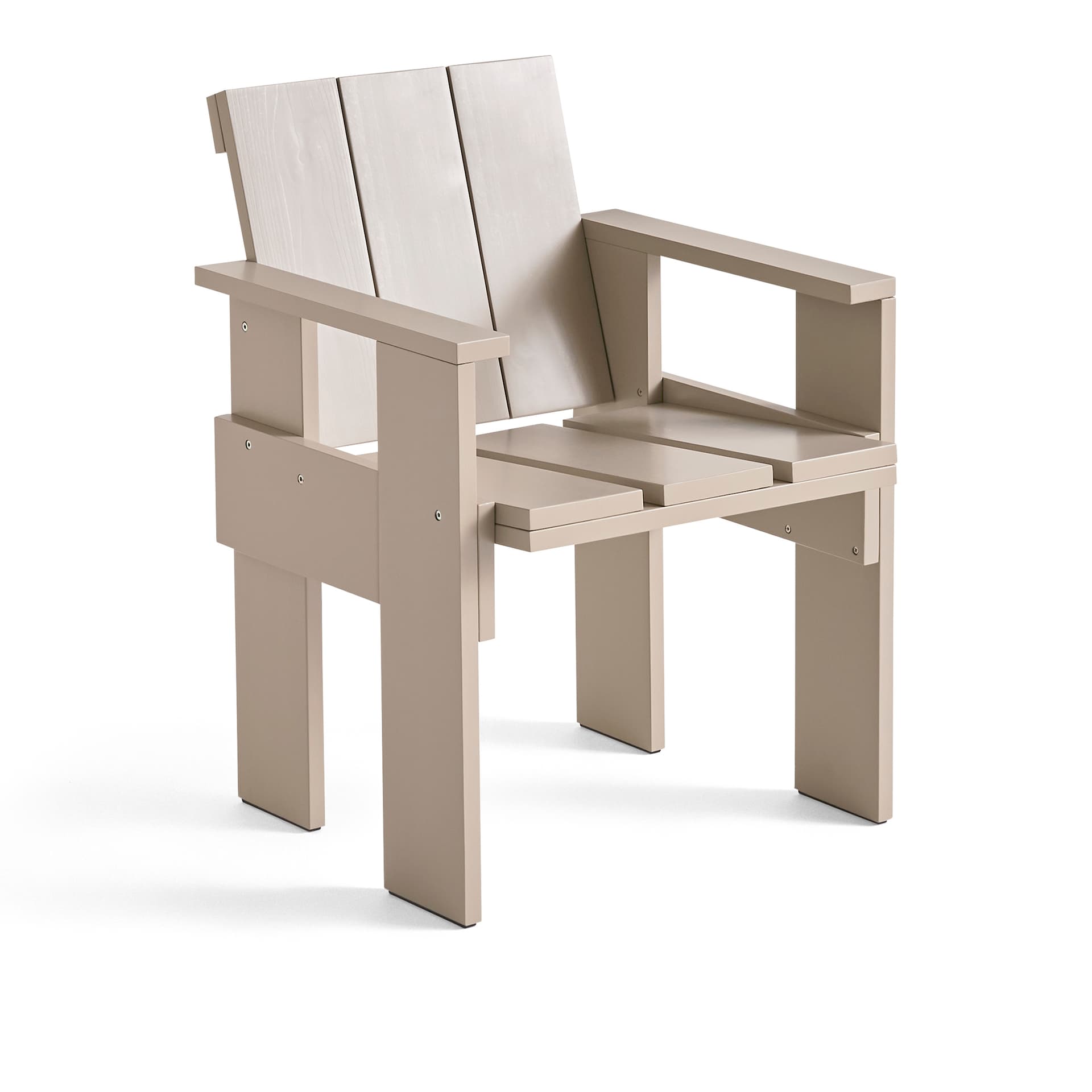 HAY - Crate Dining Chair / London Fog - Utendørs spisebordstoler - Gerrit Rietveld - Grå - Tre