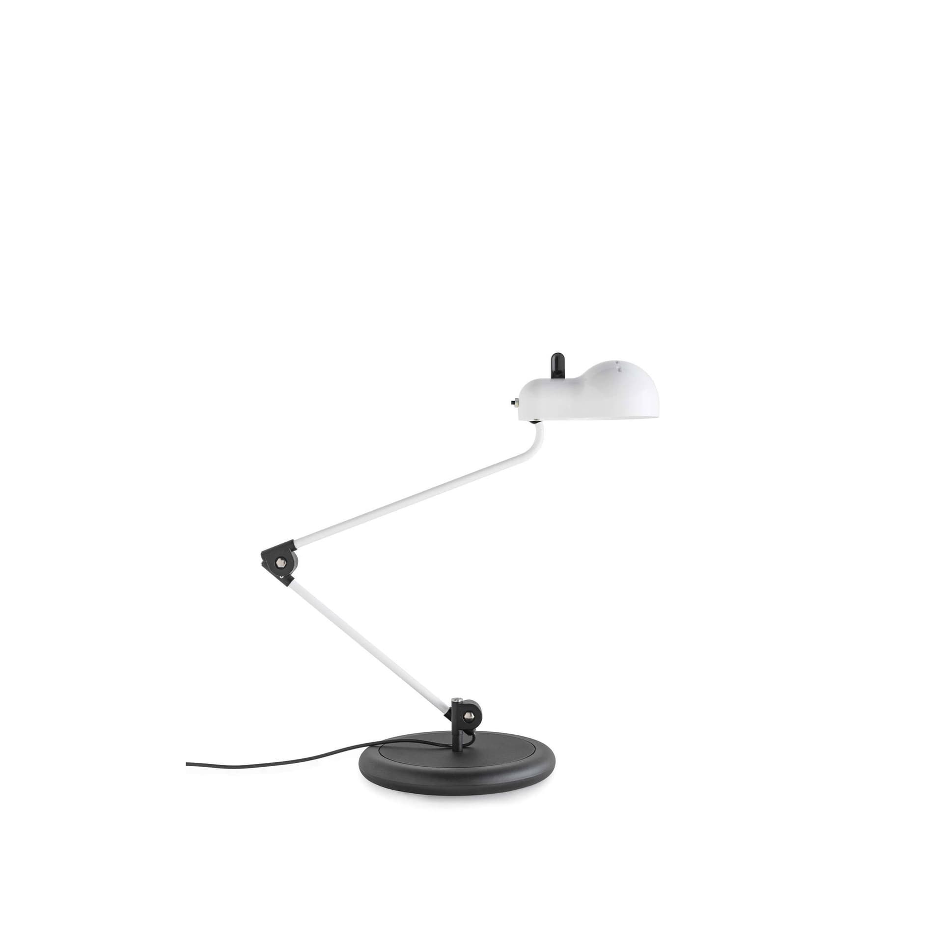Stilnovo - Topo Table Lamp, White/Black - Skrivebordslamper - Joe Colombo - Hvit