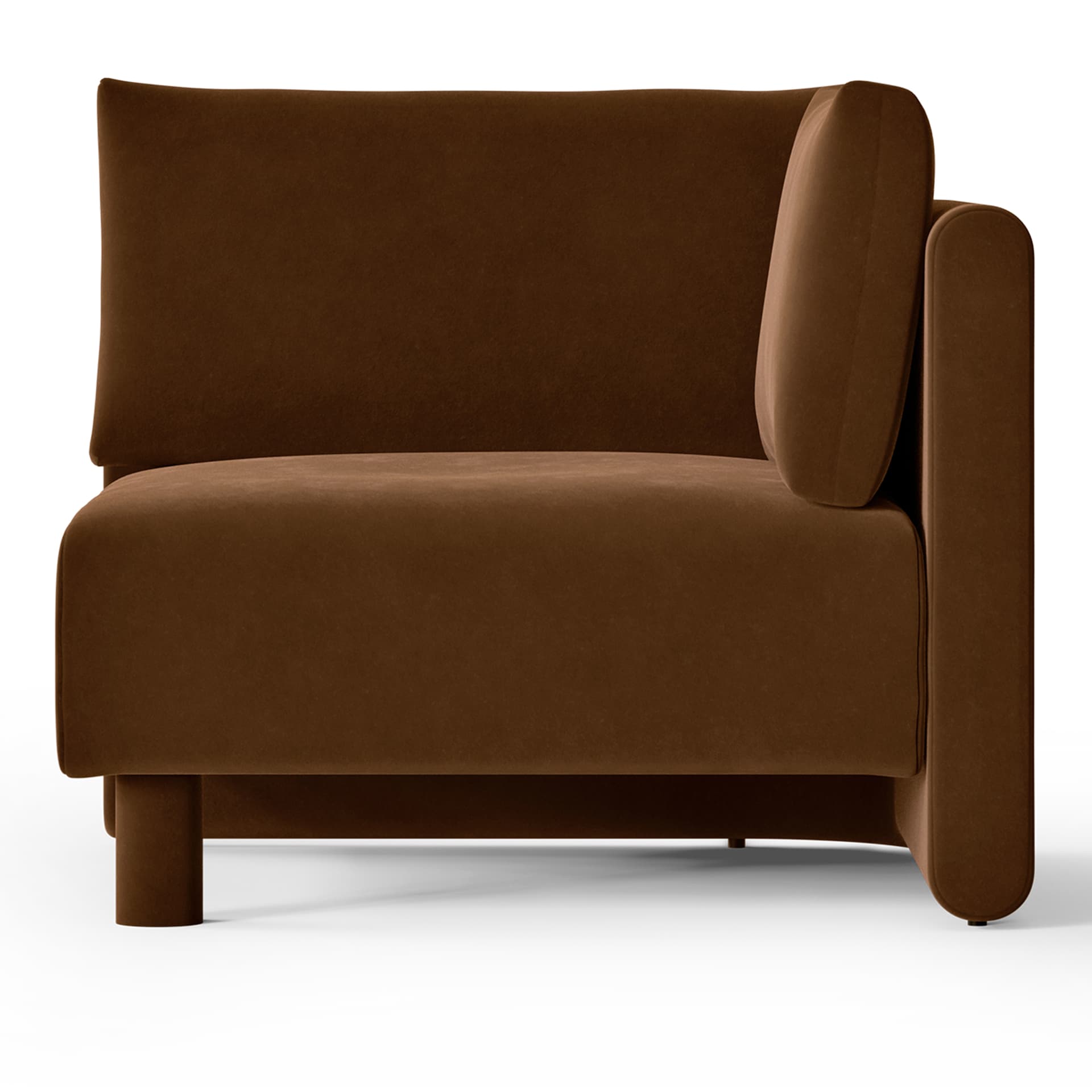 Ferm Living - Dase Corner Rich Velvet - 36 Soft brown - Modulsofaer & Hjørnesofaer - Brun - Tre/Plast
