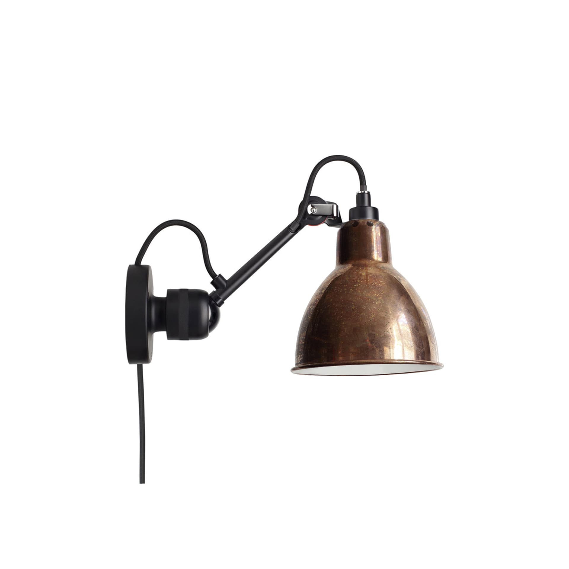 Lampe Gras - 304CA Vegglampe Raw Copper/White
