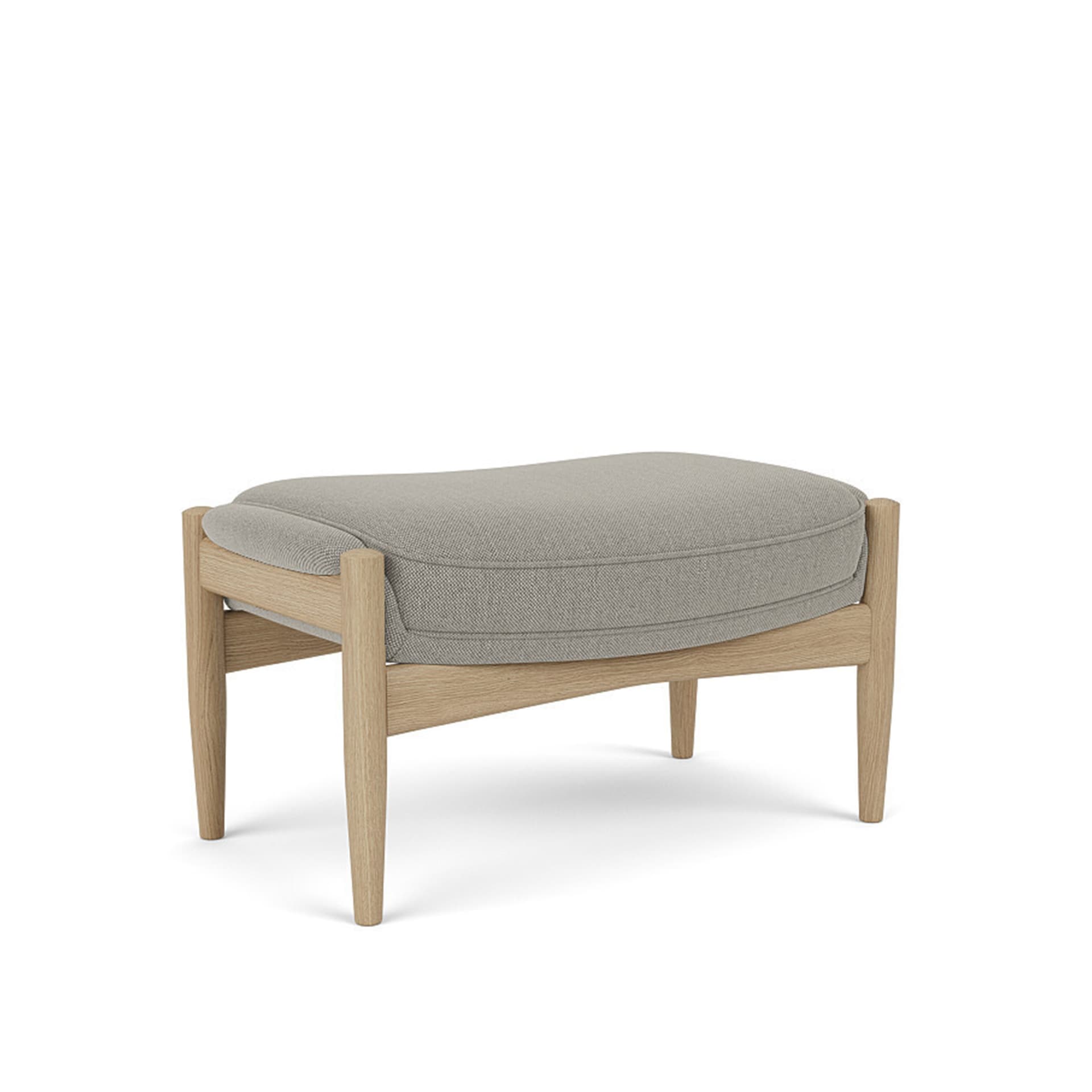 Audo Copenhagen - The Seal Ottoman Natural Oak / Re-wool 0218 - Skamler & Taburetter - Ib Kofod-Larsen - Beige - Tre/Tekstilmateriale/Skum