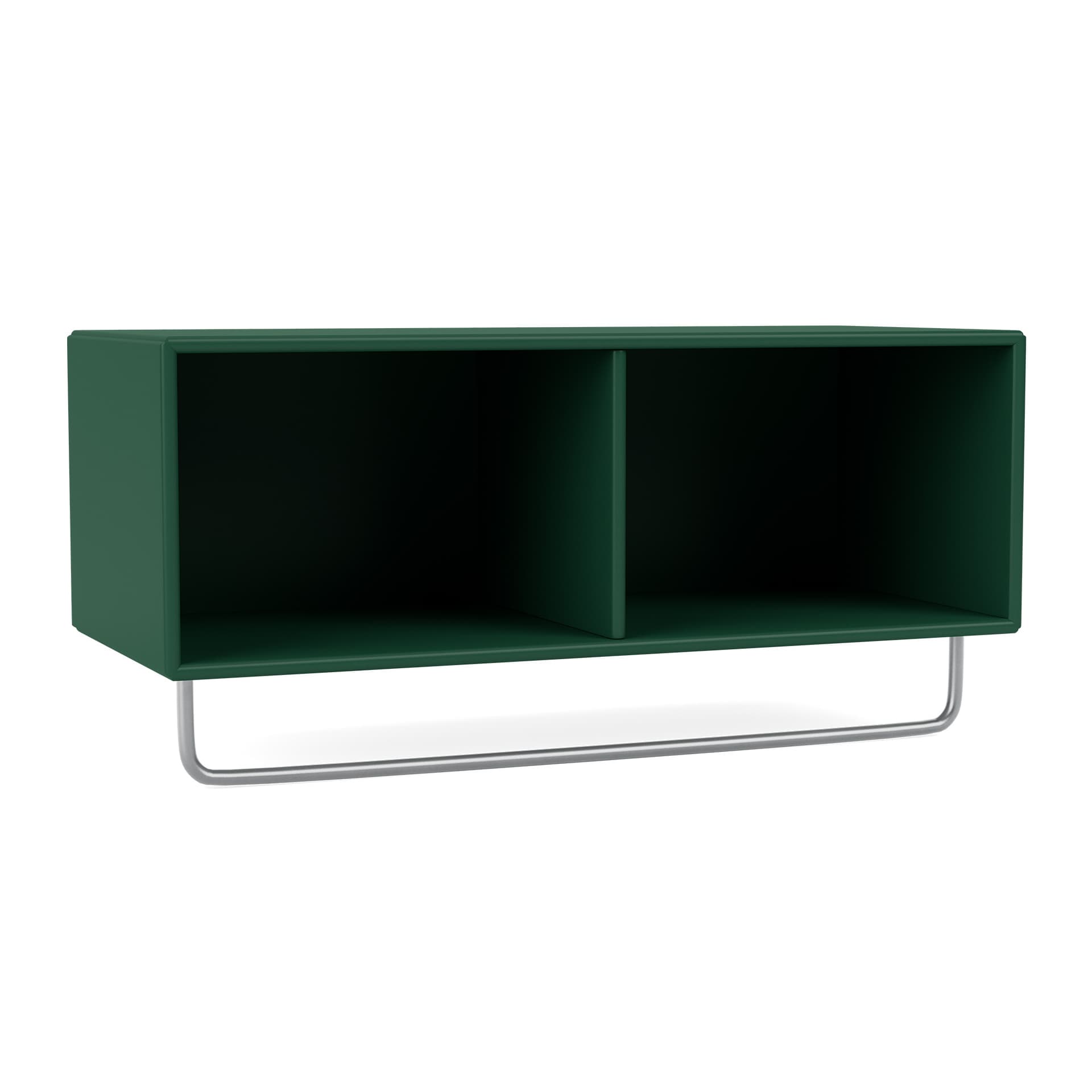 Montana - Coat Shelf With Clothes Rack 136-Pine 04 Suspension Rails - Knekkstativer & Skooppbevaring - Peter J. Lassen - Grønn - Tre