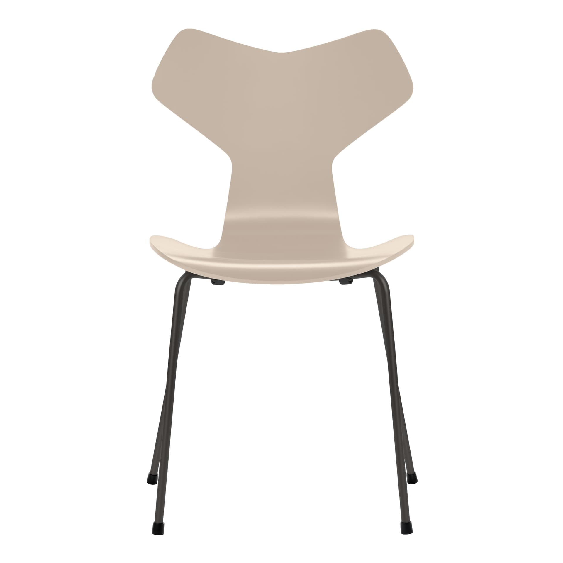 Fritz Hansen - Grand Prix 3130 Light Beige Lackad/Warm Graphite - Spisestoler - Arne Jacobsen - Gul - Metall/Tre