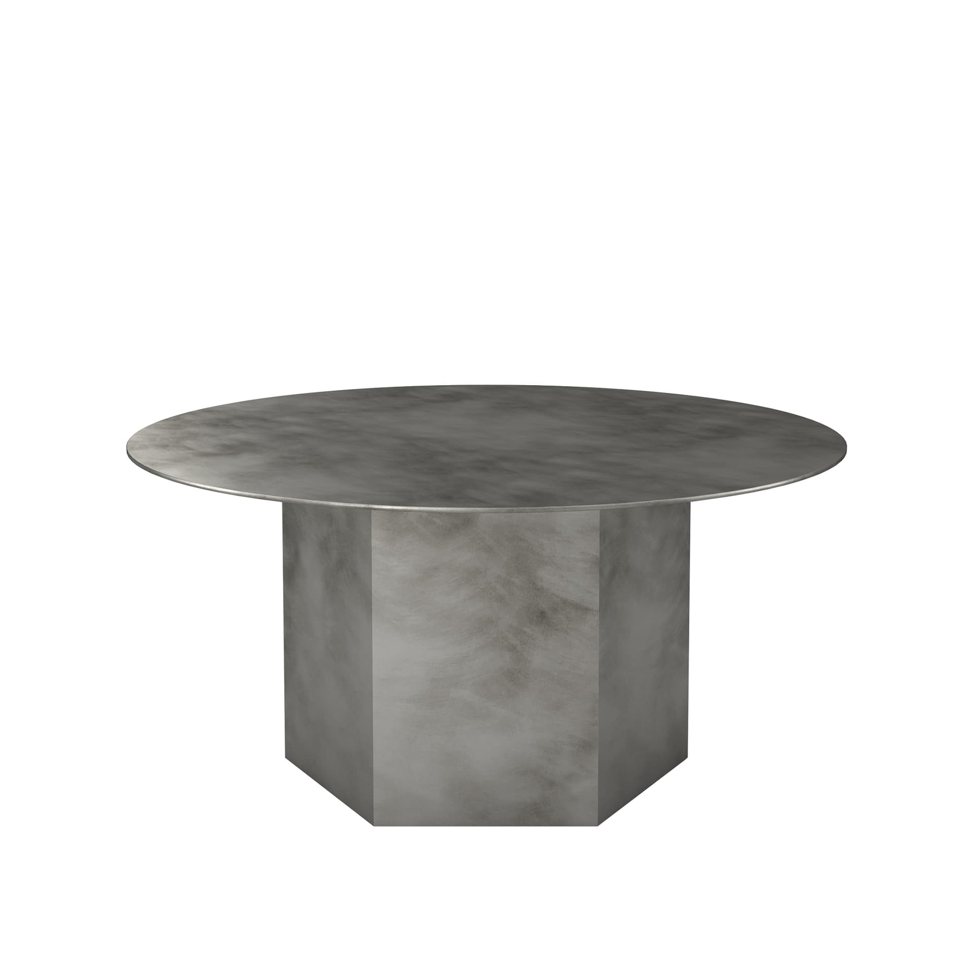 Gubi - Epic Coffee Table Round Ø80 Steel, Misty Gray - Sofabord - GamFratesi - Grå - Metall