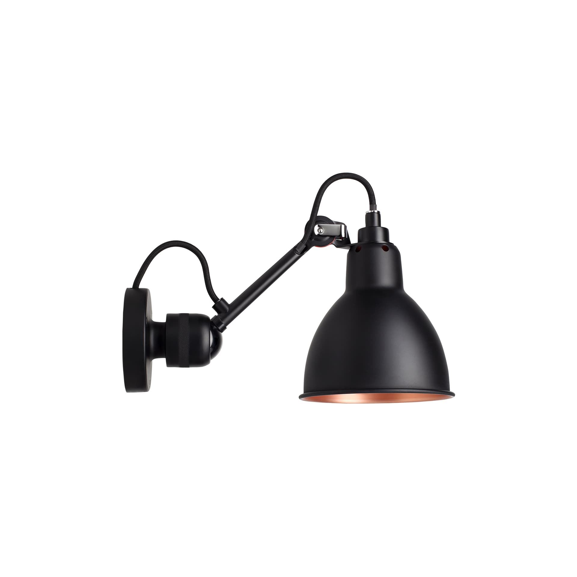 Lampe Gras - 304 Vegglampe Svart/Svart/Kobber