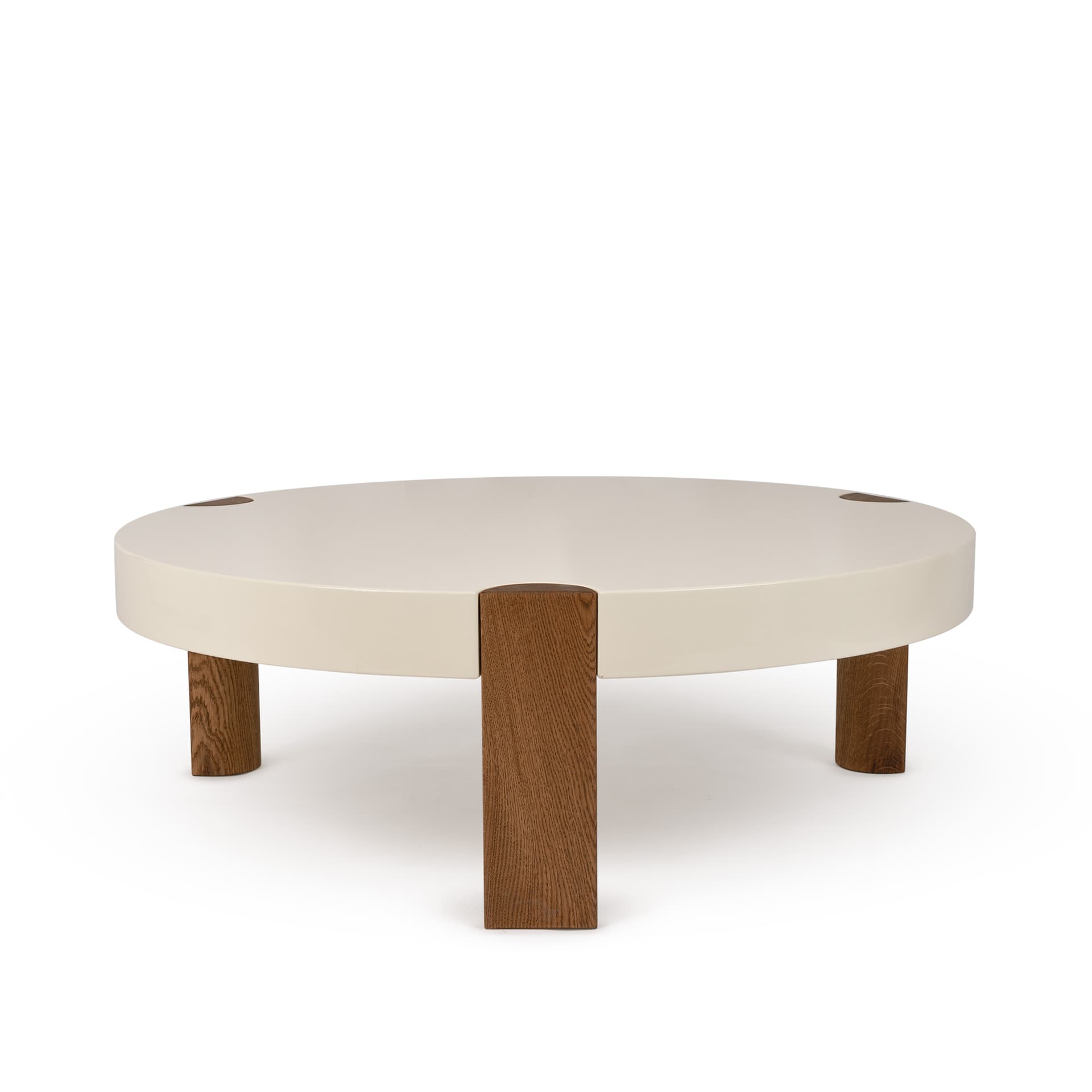 Mazo - Fer Coffee Table, Oak Ø100 - White - Sofabord - Magnus Stephensen,Magnus Sangild,Louise Buus - Hvit - Tre