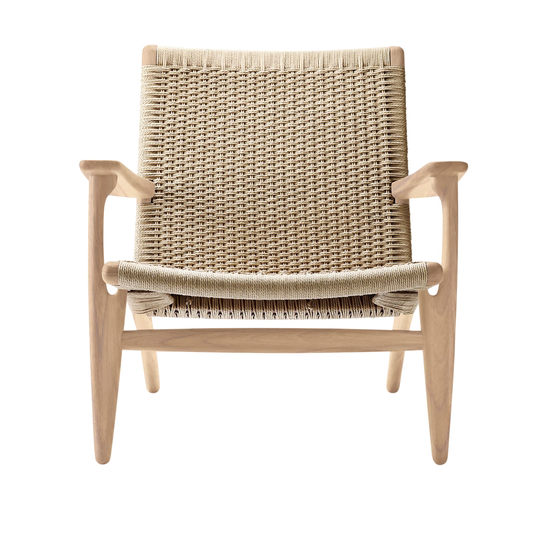 Carl Hansen - CH25, Vitoljad Ek, Naturflätat papperssnöre - Lenestoler - Hans J. Wegner - Tre farget - Naturlig materiale/Tre