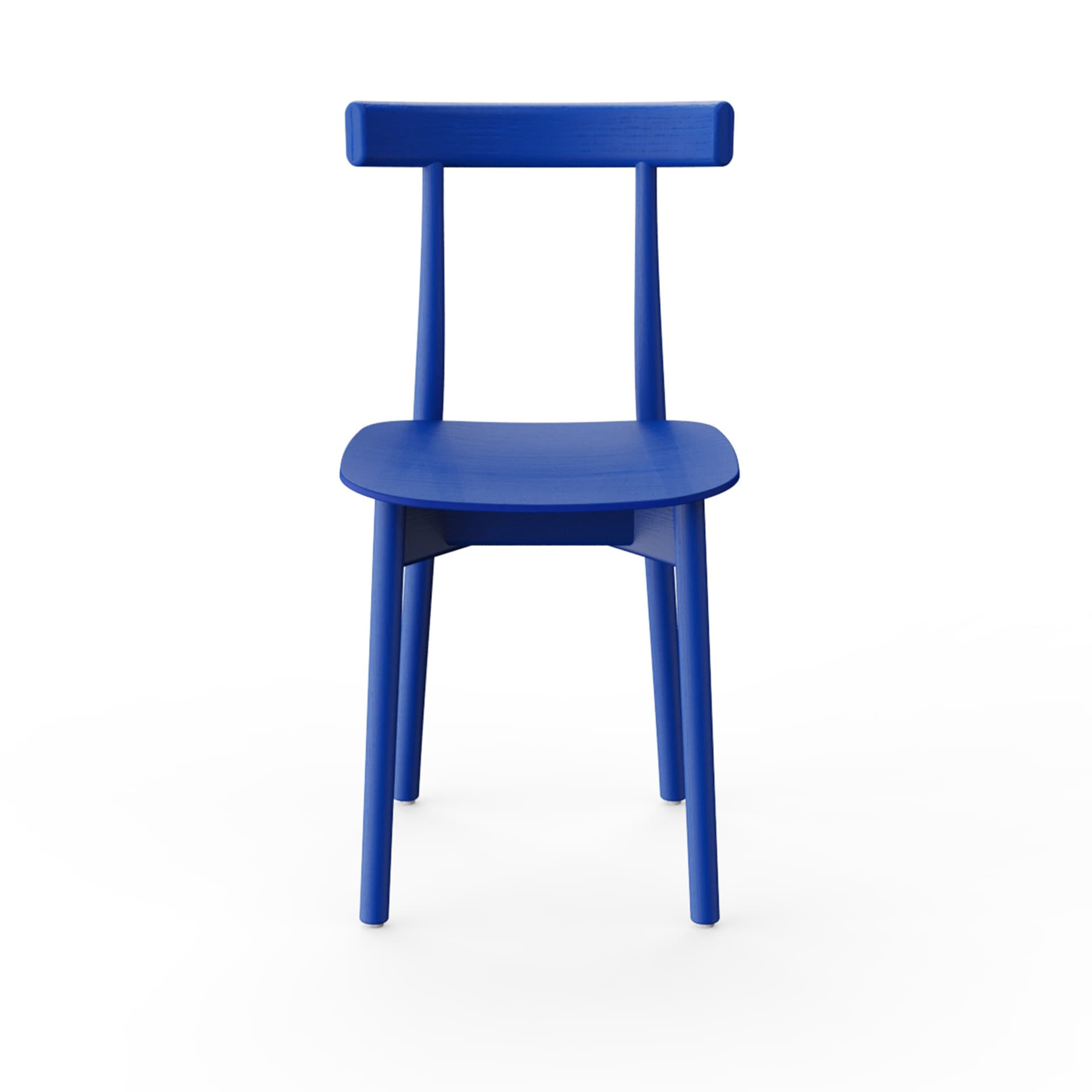 NINE - Skinny Wooden Chair Blue stained ash RAL 5002 - Spisestoler - John Tree - Blå - Tre