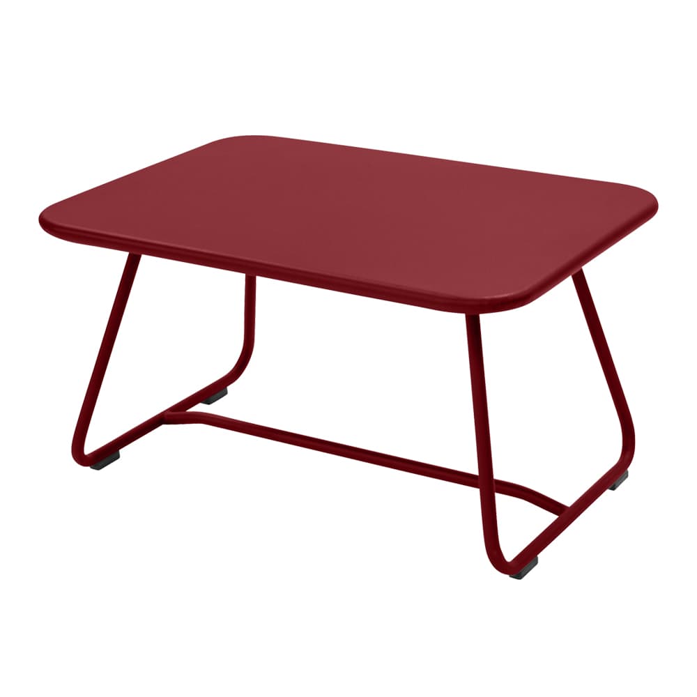 Fermob - Sixties Low Table Chili 43 - Utendørs småbord & sidebord - Frédéric Sofia - Rød - Metall