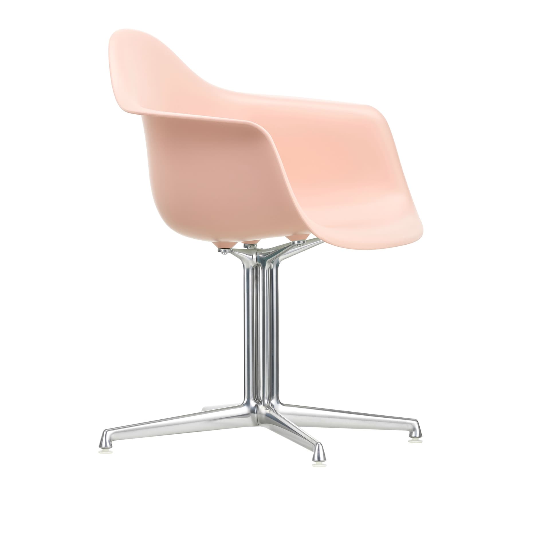 Vitra - Eames Plastic Armchair DAL - 41 Pale Rose - Aluminium Polished - Kontorstoler - Charles & Ray Eames - Rosa - Metall/Plast