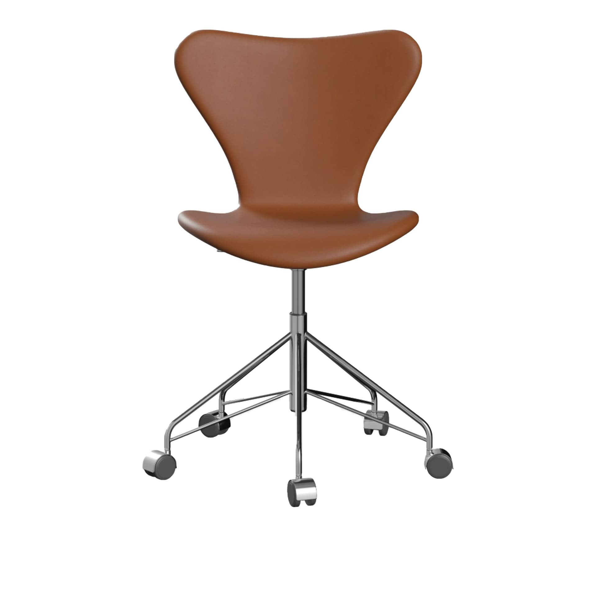 Fritz Hansen - 3117 Sjuan, Fully Upholstered, Base Chromed - Kontorstoler - Arne Jacobsen