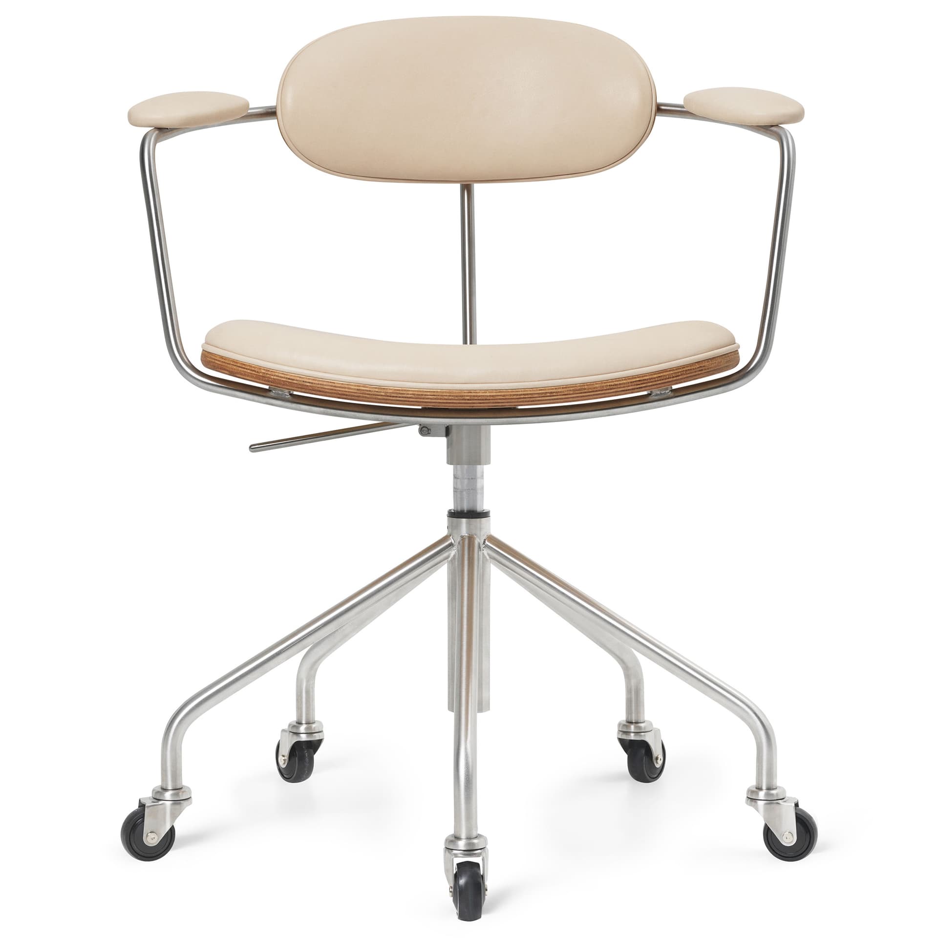 Carl Hansen - CH621 Oak Stainless Steel SIF90 - Kontorstoler - Hans J. Wegner