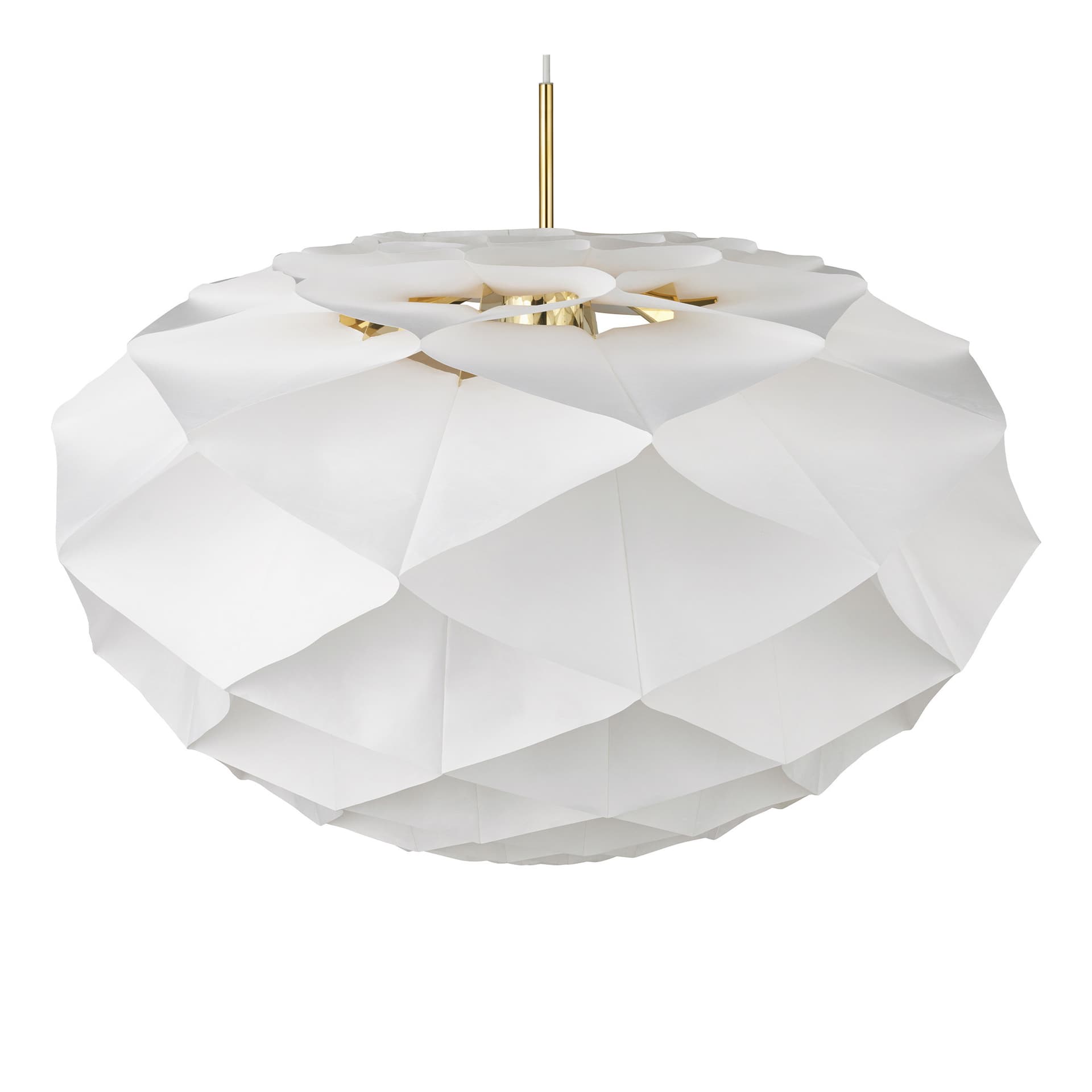 Carl Hansen - Begonya Pendant D900, Brass Coated Aluminum, PVD - Pendellamper - Øivind Slaatto - Hvit - Metall