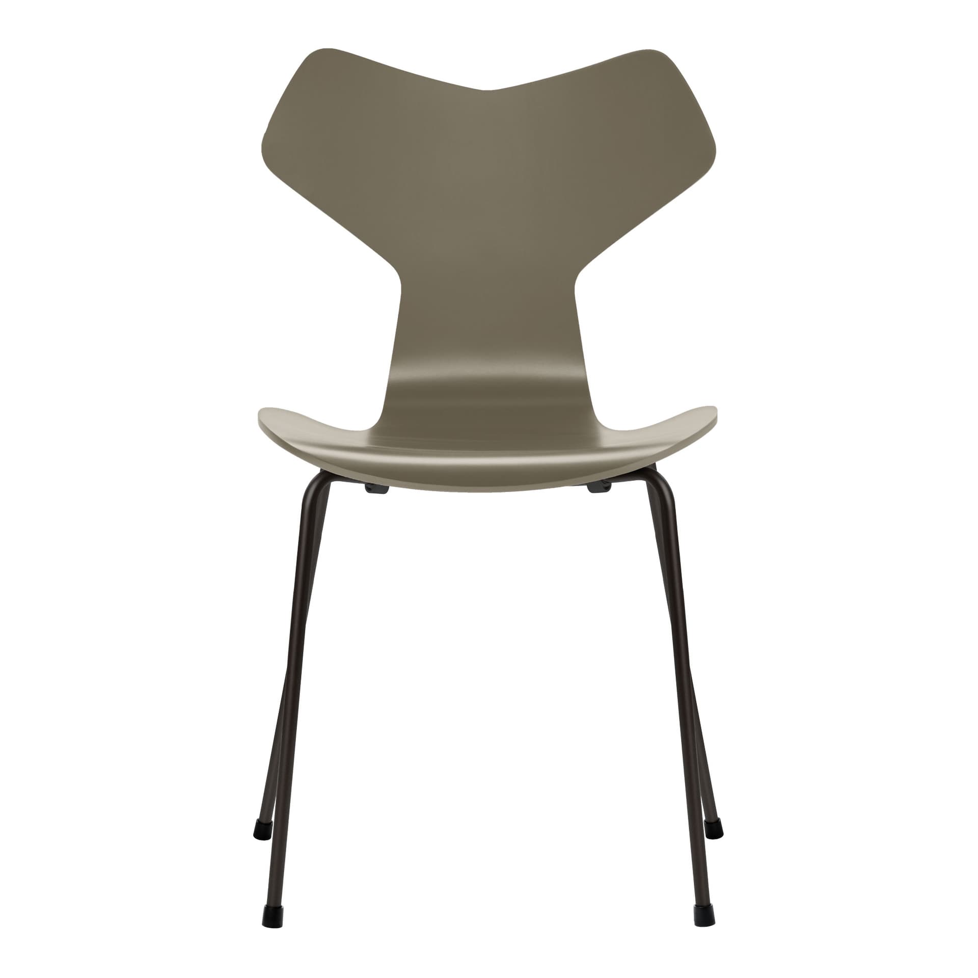 Fritz Hansen - Grand Prix 3130 Olive Green Lackad/Black - Spisestoler - Arne Jacobsen - Grønn - Metall/Tre