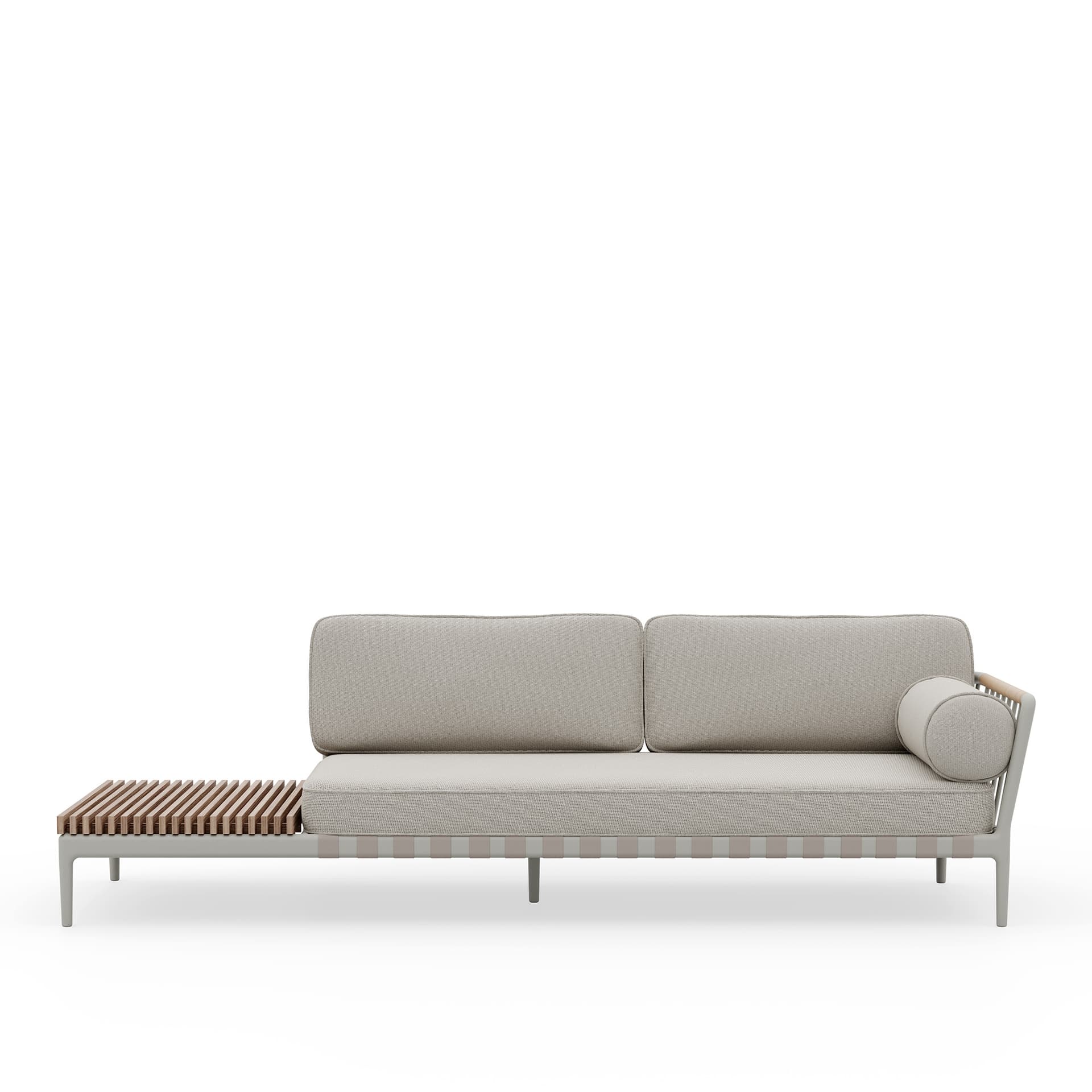 Vipp - Vipp720 Open-Air Sofa, Table End, Left, Dune, Sand - Utendørs sofaer