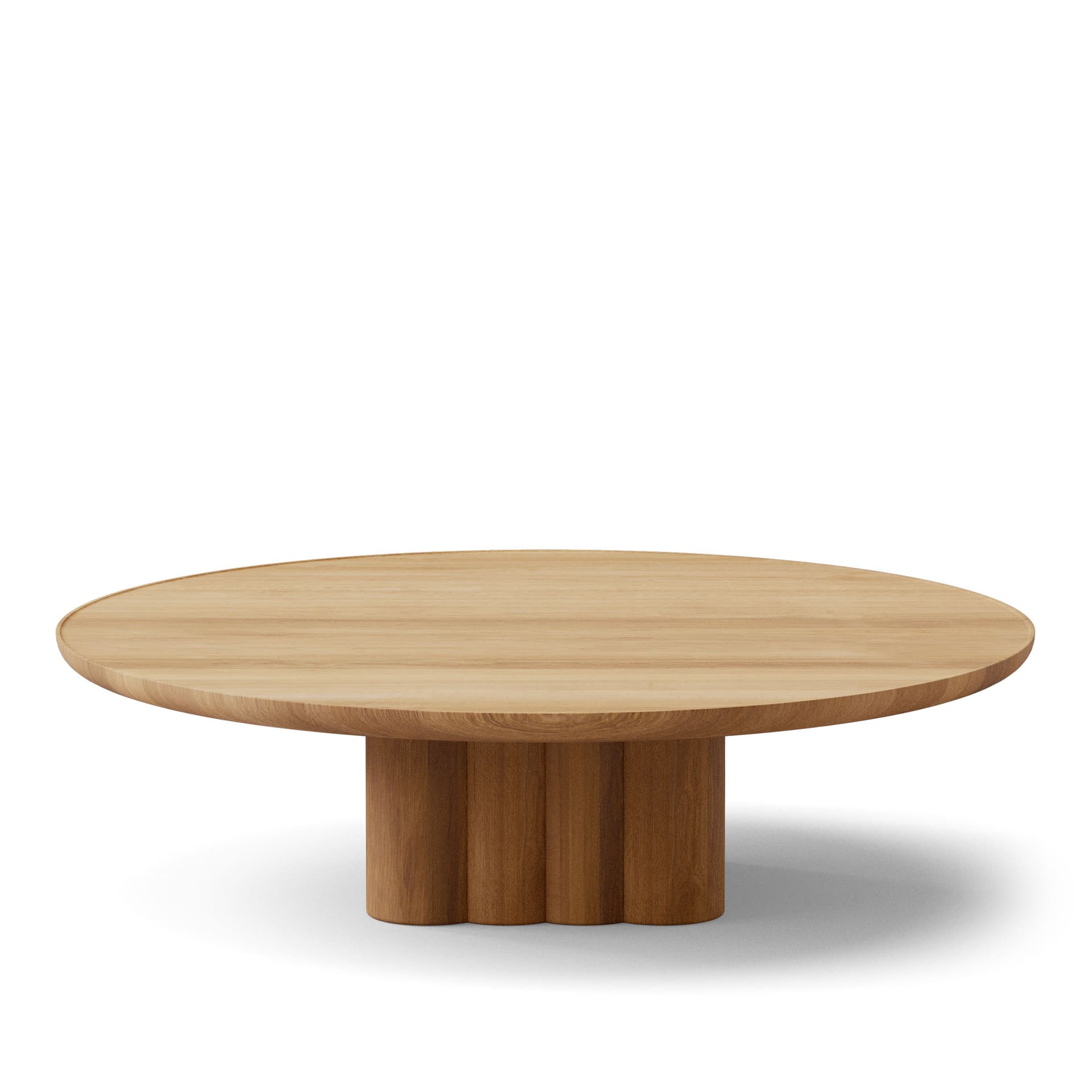Dk3 - Plush Coffee Table Round Ø110 x H29 cm   Oak - oil - Sofabord - Jacob Plejdrup - Beige - Tre