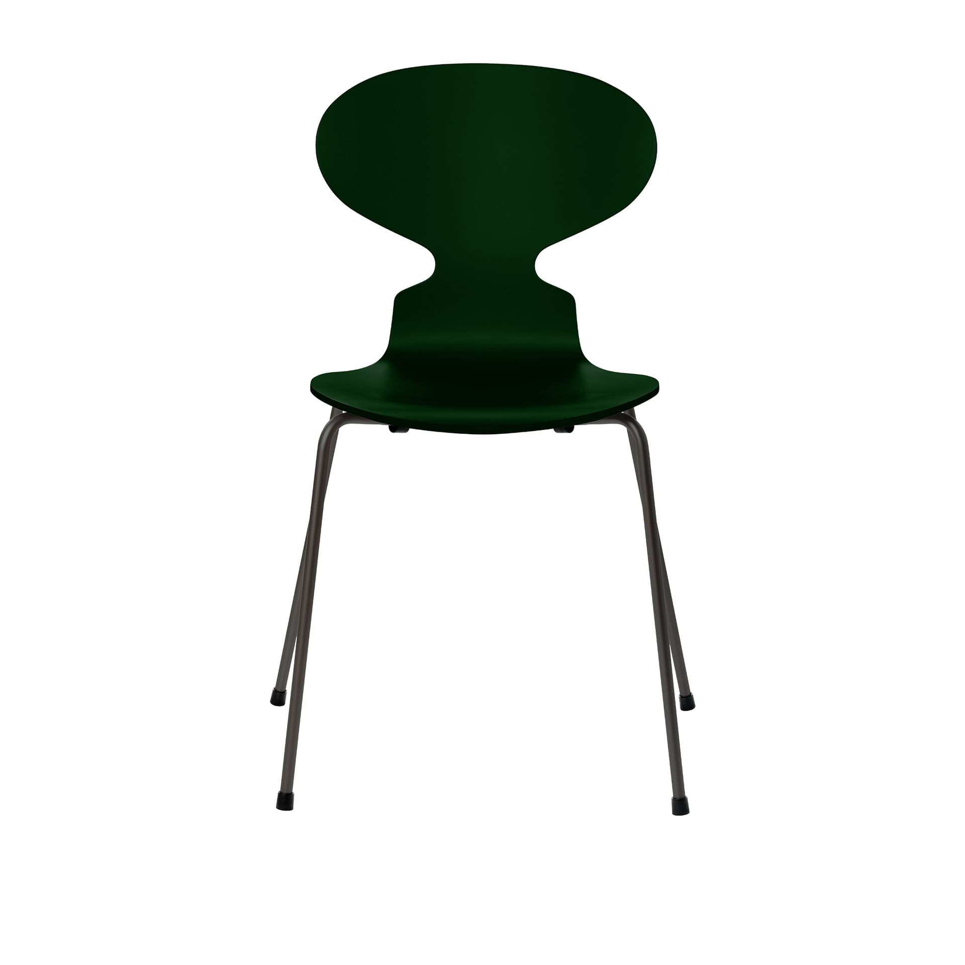 Fritz Hansen - Ant 3101 lakkert bøketrefinér stålstativ varm grafitt evergreen - Spisestoler - Arne Jacobsen - Grønn - Metall/Tre
