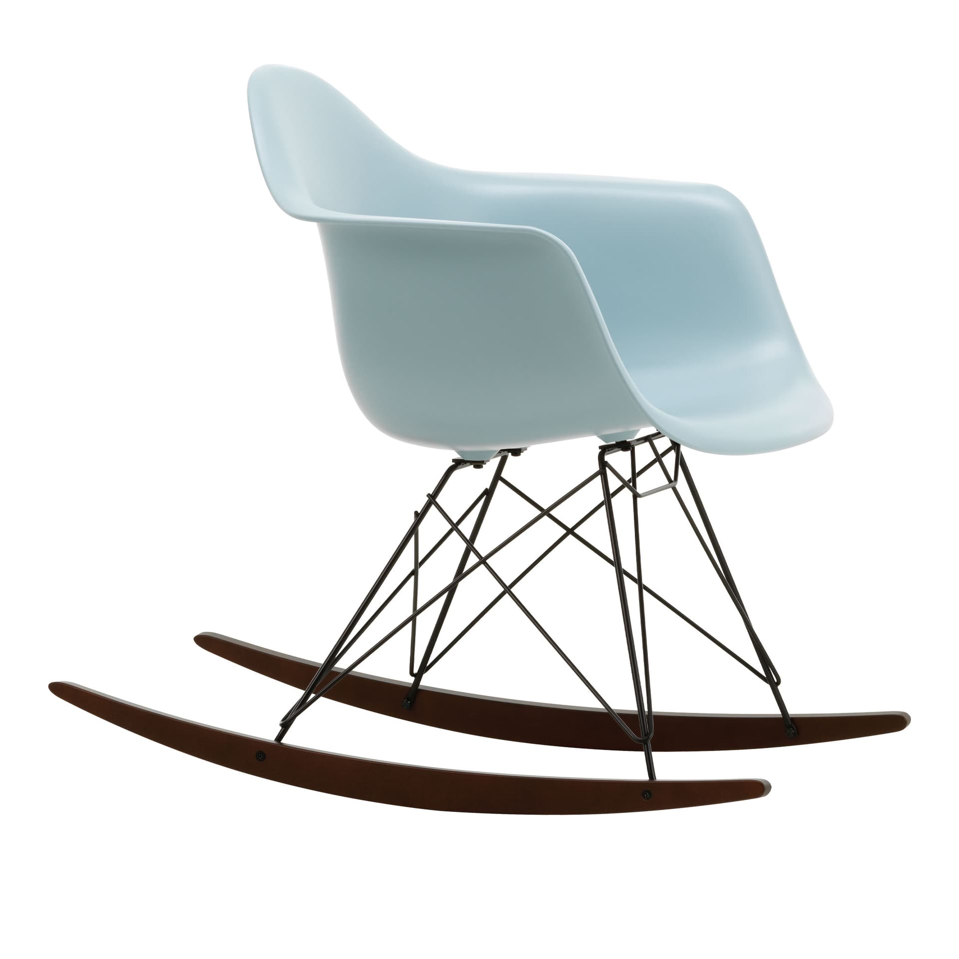 Vitra - Eames Plastic Armchair RAR - 23 Ice Grey - Basic Dark Base - Dark Maple - Lenestoler - Charles & Ray Eames - Grå - Metall/Tre/Plast
