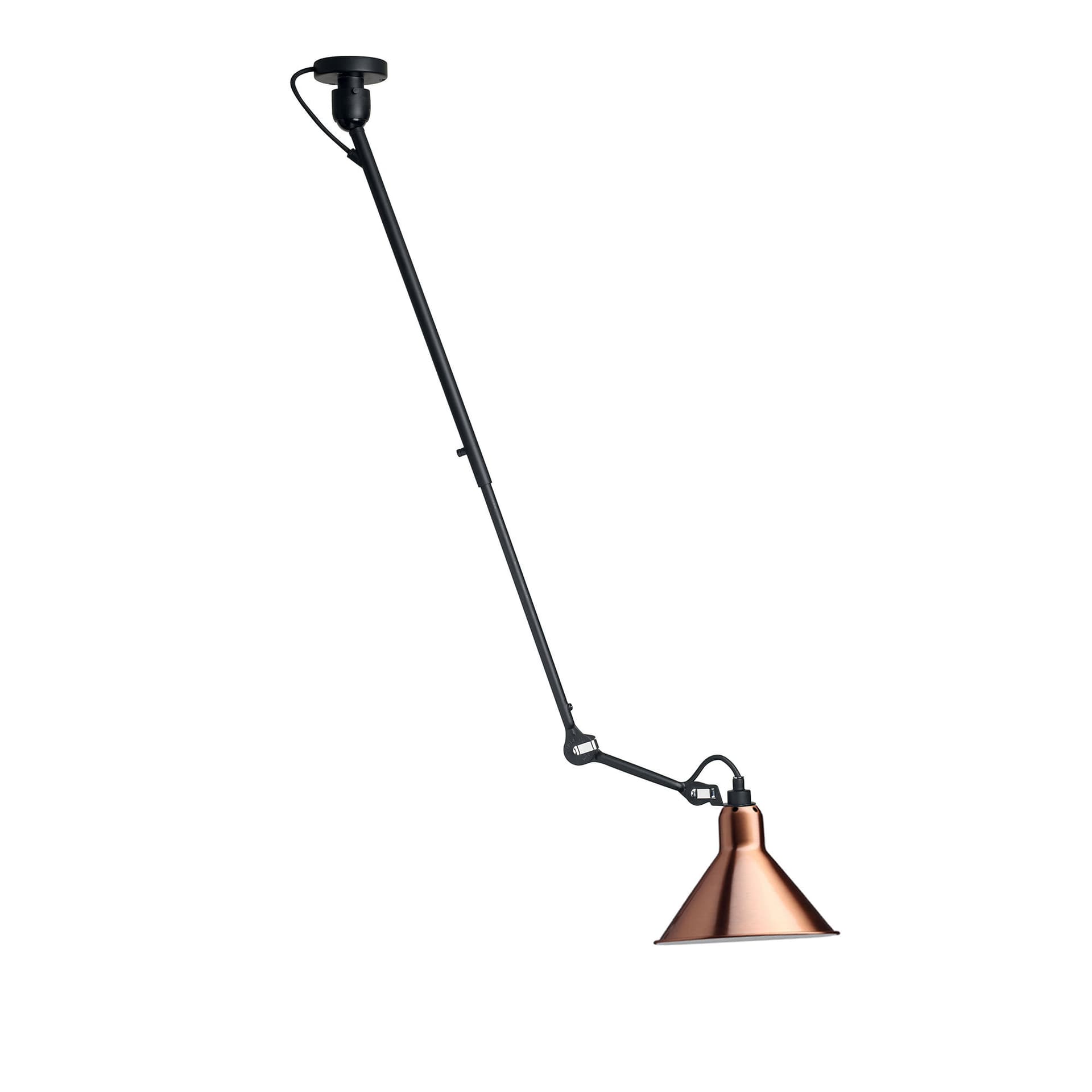 DCWéditions - Lampe Gras No302 - Conic, Koppar med vit insida - Pendellamper - Bernard-Albin Gras - Kobber