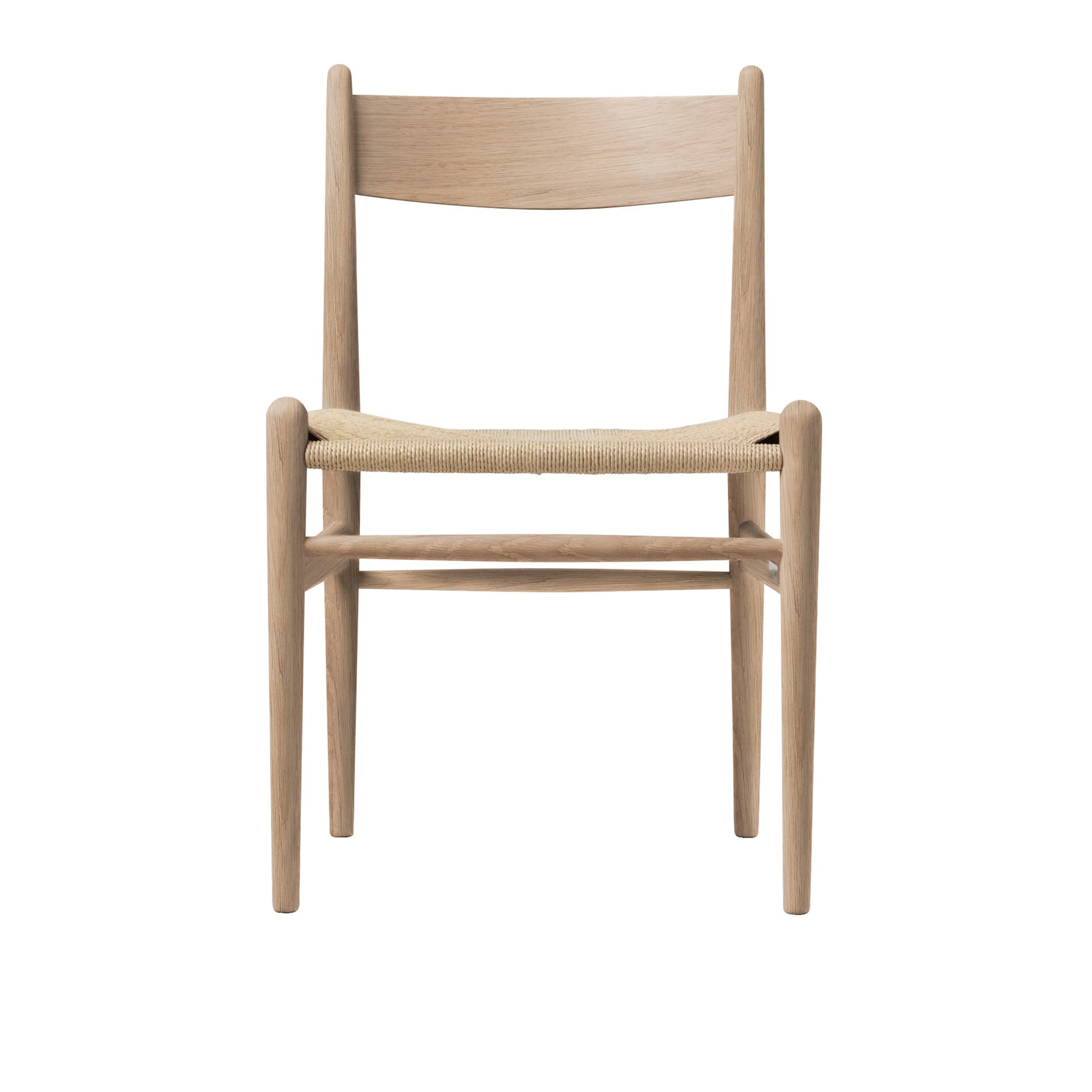 Carl Hansen - CH36, Vitoljad Ek, Naturflätat papperssnöre - Spisestoler - Hans J. Wegner - Tre farget - Papir/Tre