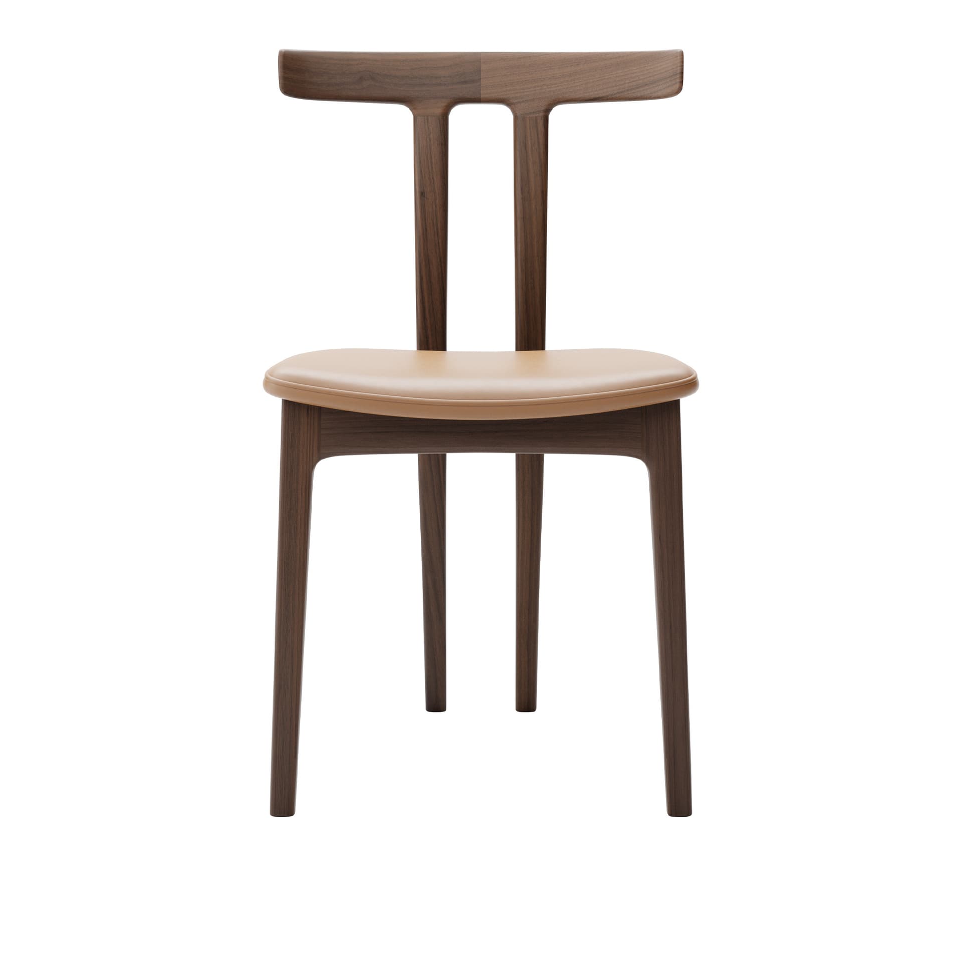 Carl Hansen - OW58, T-Chair, Oiled Walnut, Leather Cat. C Sif 95 - Spisestoler - Ole Wanscher - Tre farget