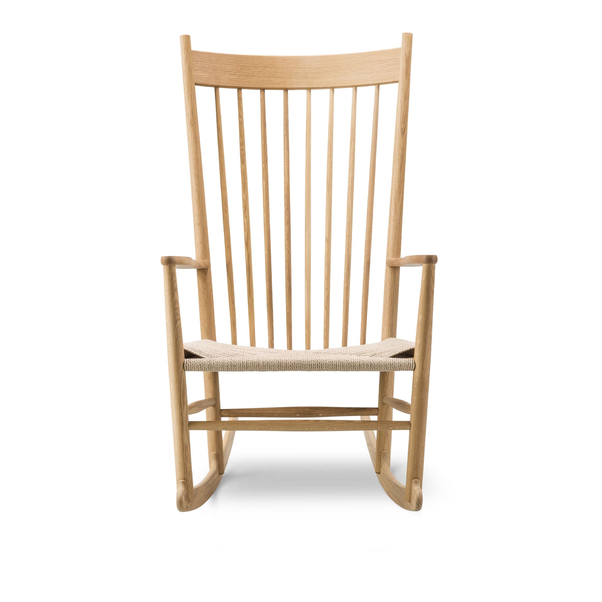 Fredericia Furniture - Wegner J16 Rocking Chair, Oljad ek, Naturfärgad sits - Lenestoler - Hans J. Wegner - Beige - Naturlig materiale/Tre
