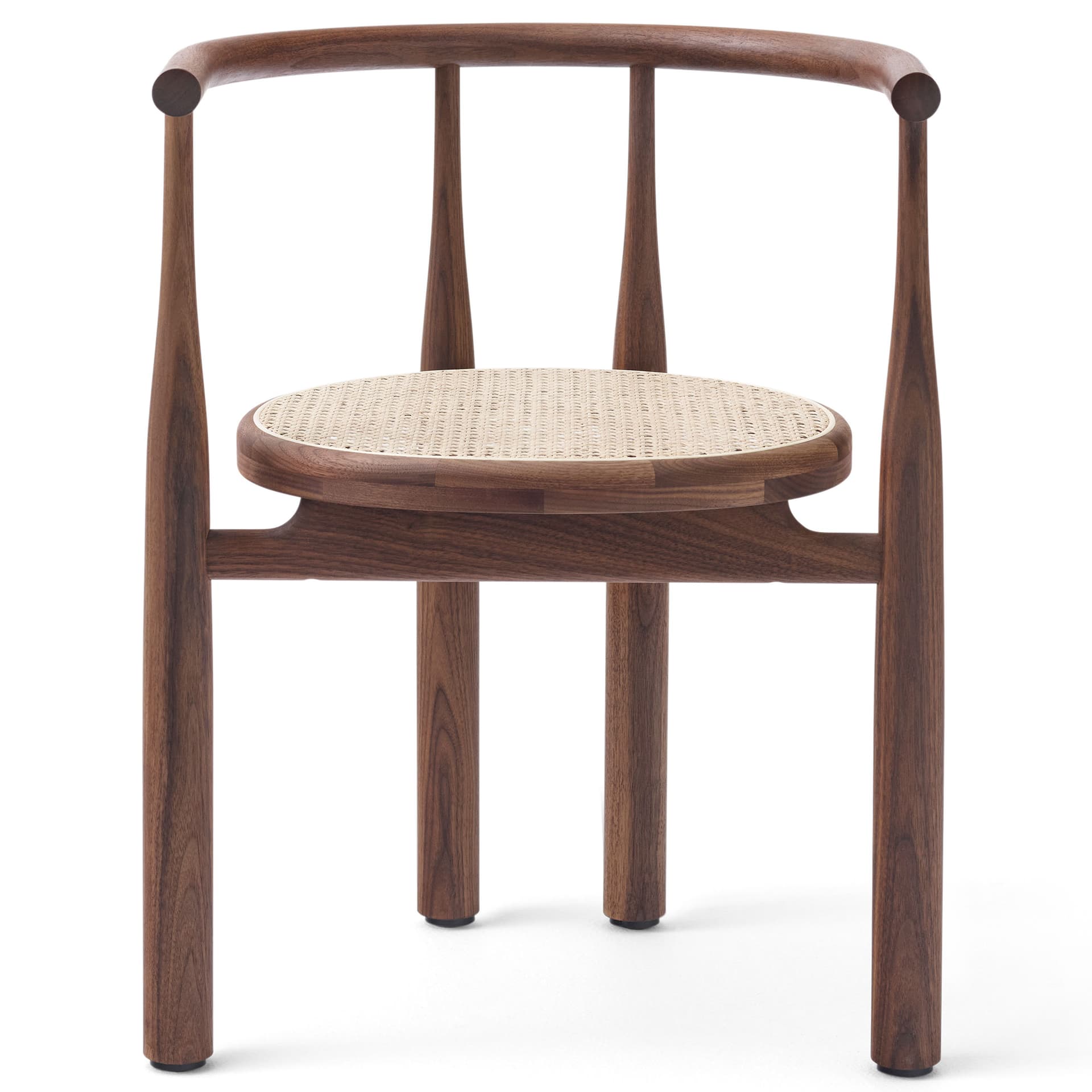 New Works - Bukowski Chair French Cane - Walnut w. French Cane - Spisestoler - Steven Bukowski - Tre farget - Tre
