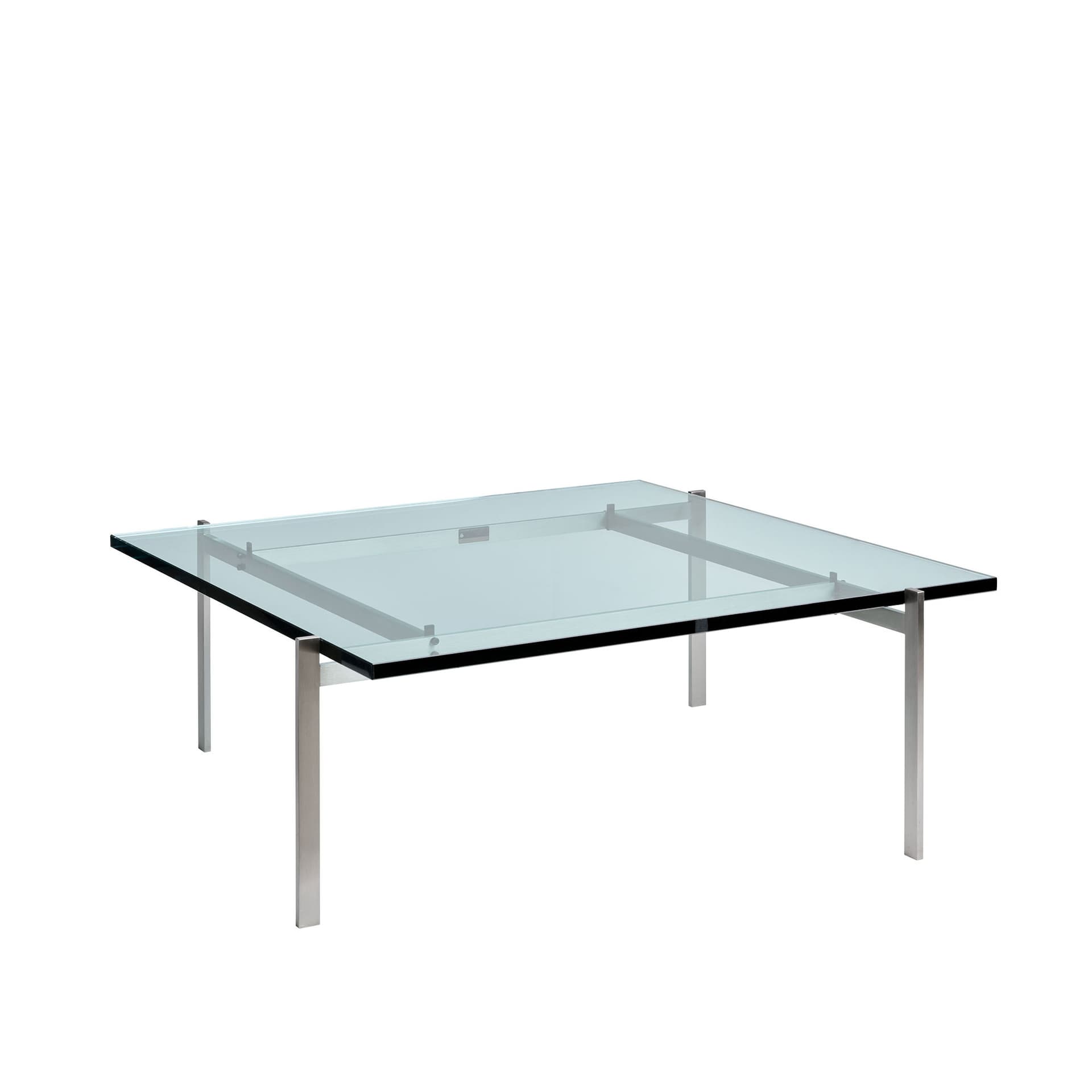 Fritz Hansen - PK61A, Glas - Sofabord - Poul Kjærholm - Gjennomsiktig - Glass/Metall