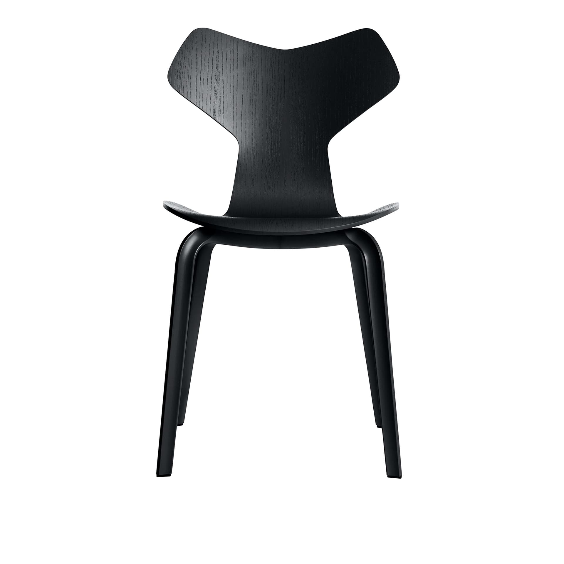 Fritz Hansen - 4130 Grand Prix, Svart askfanér - Spisestoler - Arne Jacobsen - Svart - Metall/Tre