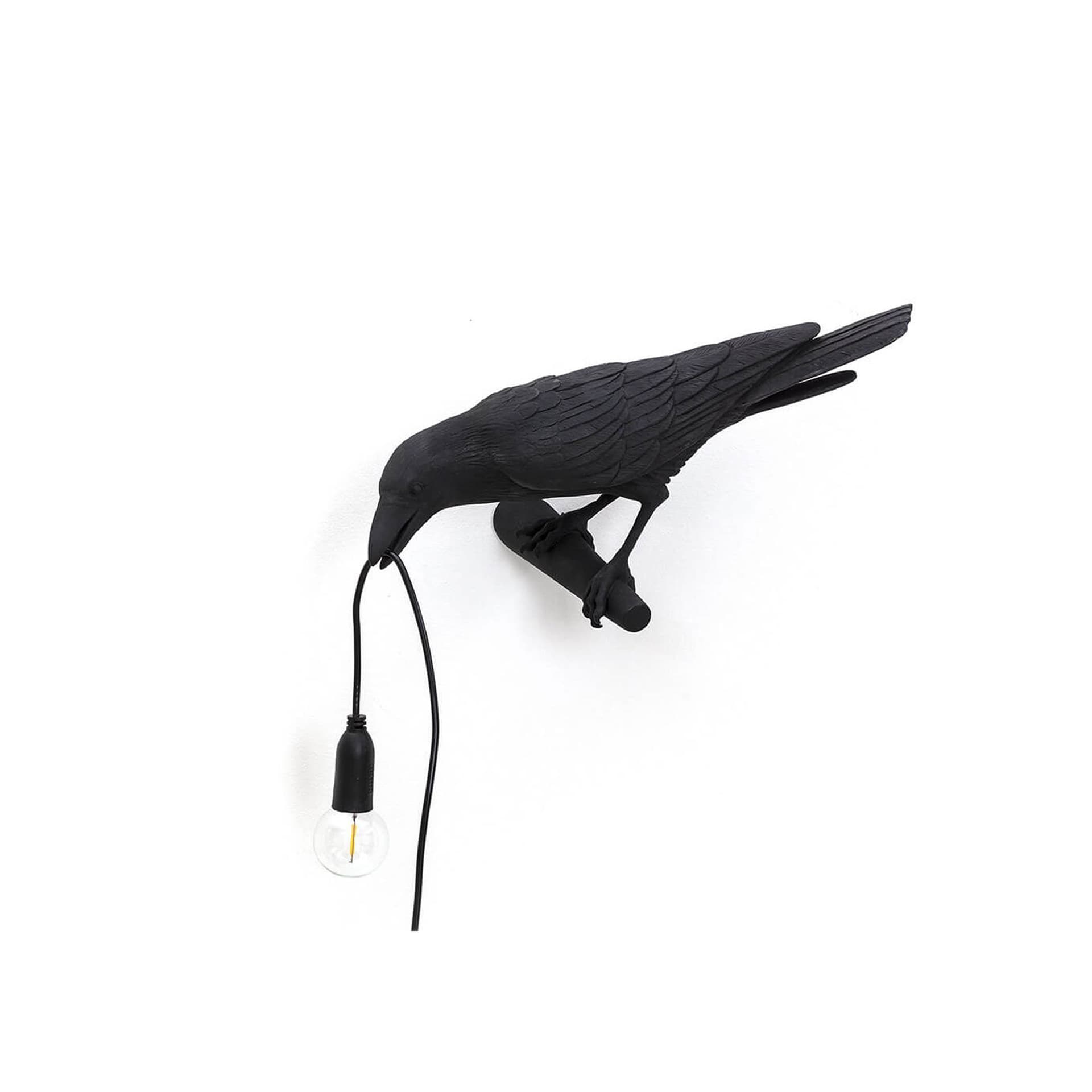 SELETTI - Bird Lamp Looking Left Vegglampe Svart