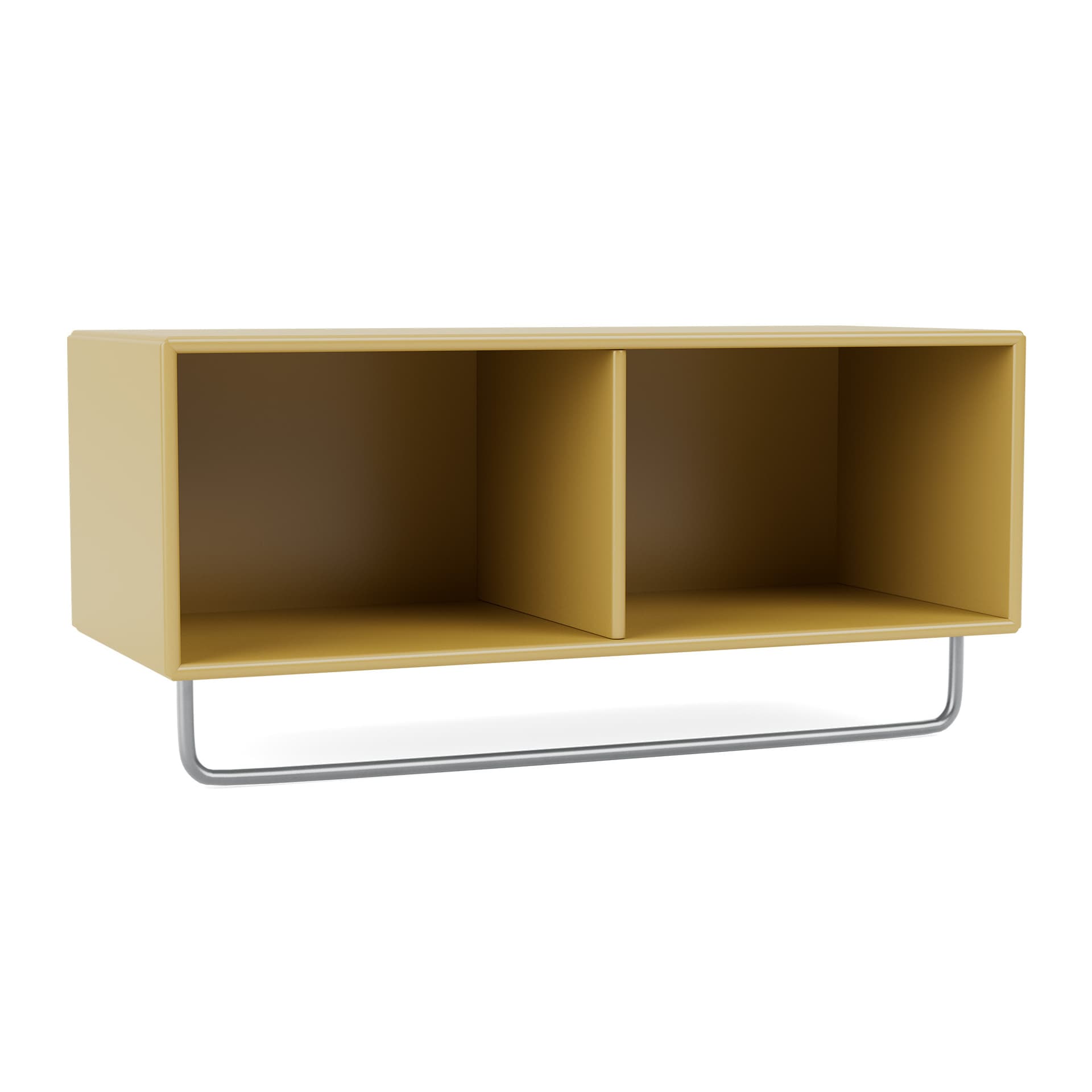 Montana - Coat Shelf With Clothes Rack 157-Cumin 04 Suspension Rails - Knekkstativer & Skooppbevaring - Peter J. Lassen - Gul - Tre