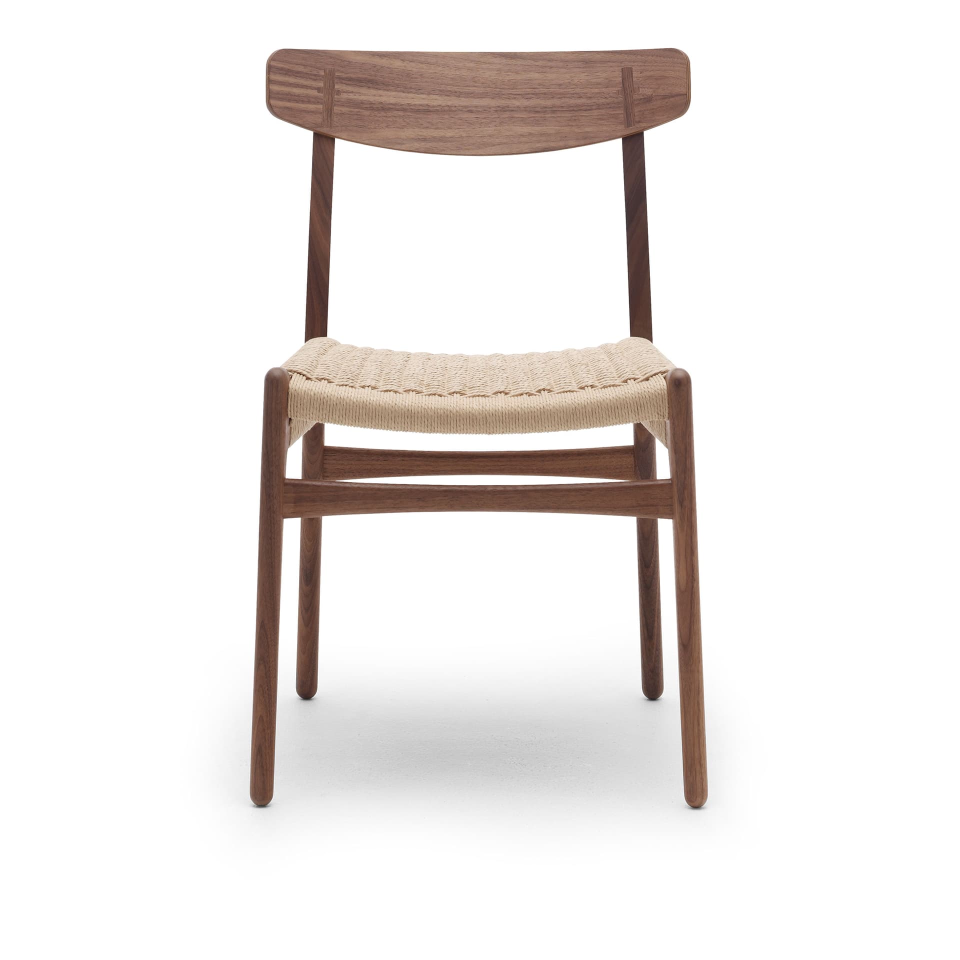 Carl Hansen - CH23 - Oljad valnöt/Naturflätat papperssnöre - Spisestoler - Hans J. Wegner - Tre farget - Papir/Tre