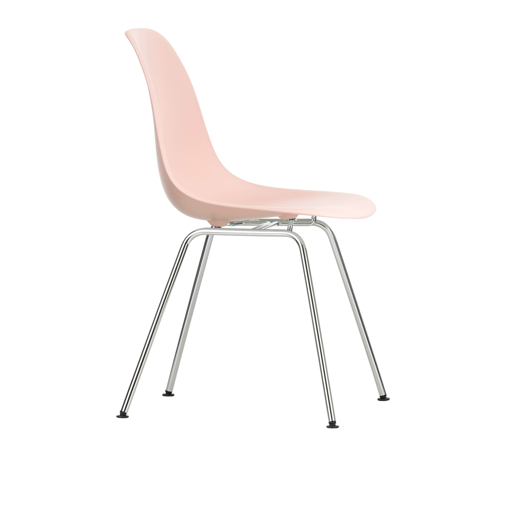 Vitra - Eames Plastic Chair DSX - 41 Pale Rose - Chrome Base - Spisestoler - Charles & Ray Eames - Rosa - Metall/Plast