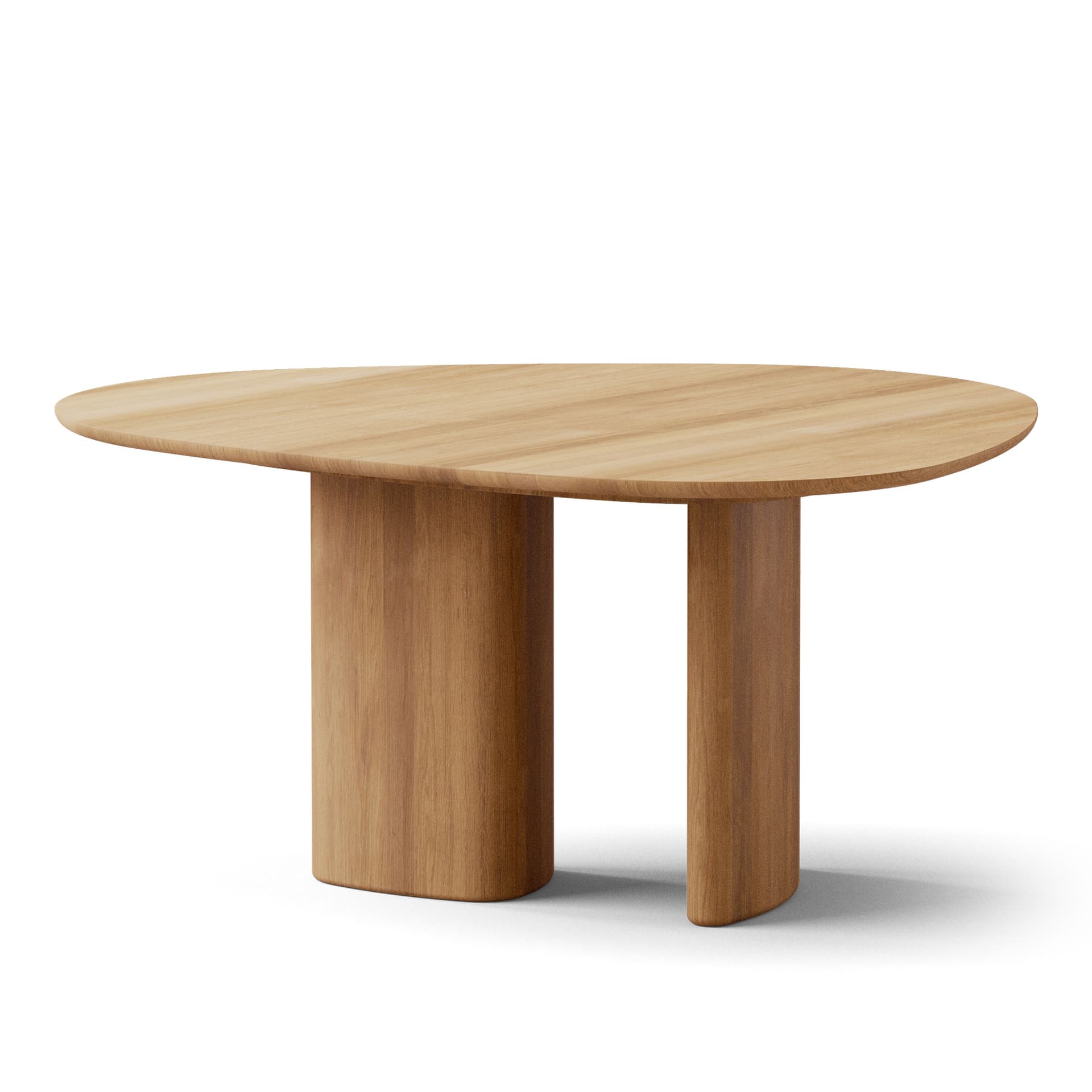 Dk3 - Tangent Table Round Ø136 x W160 x H72 cm  Max 2 extension leaves Oak - oil - Spisebord - Beige - Tre