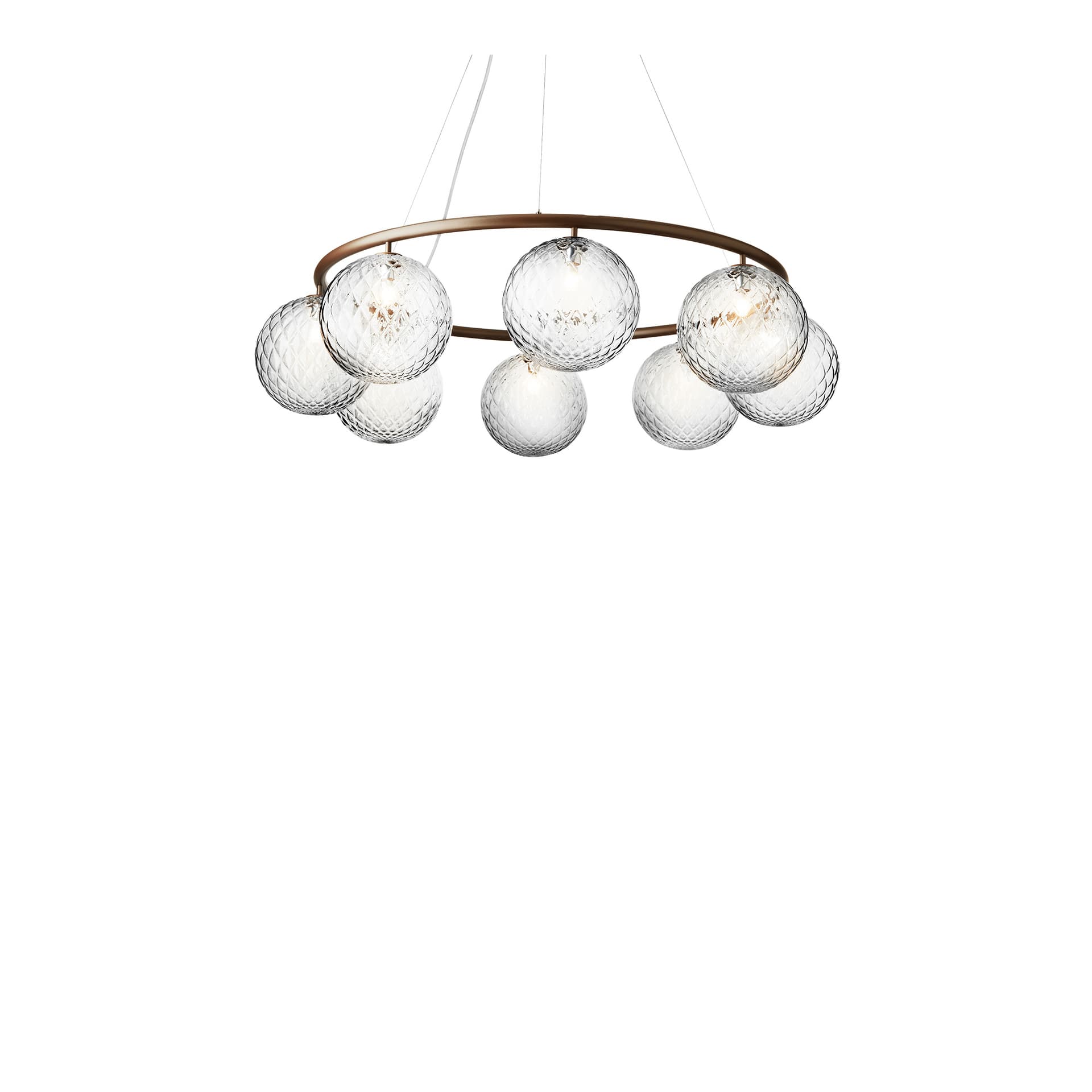 Nuura Aps - Miira 8 Circular Lysekrone Dark Bronze/Optic Clear Nuura