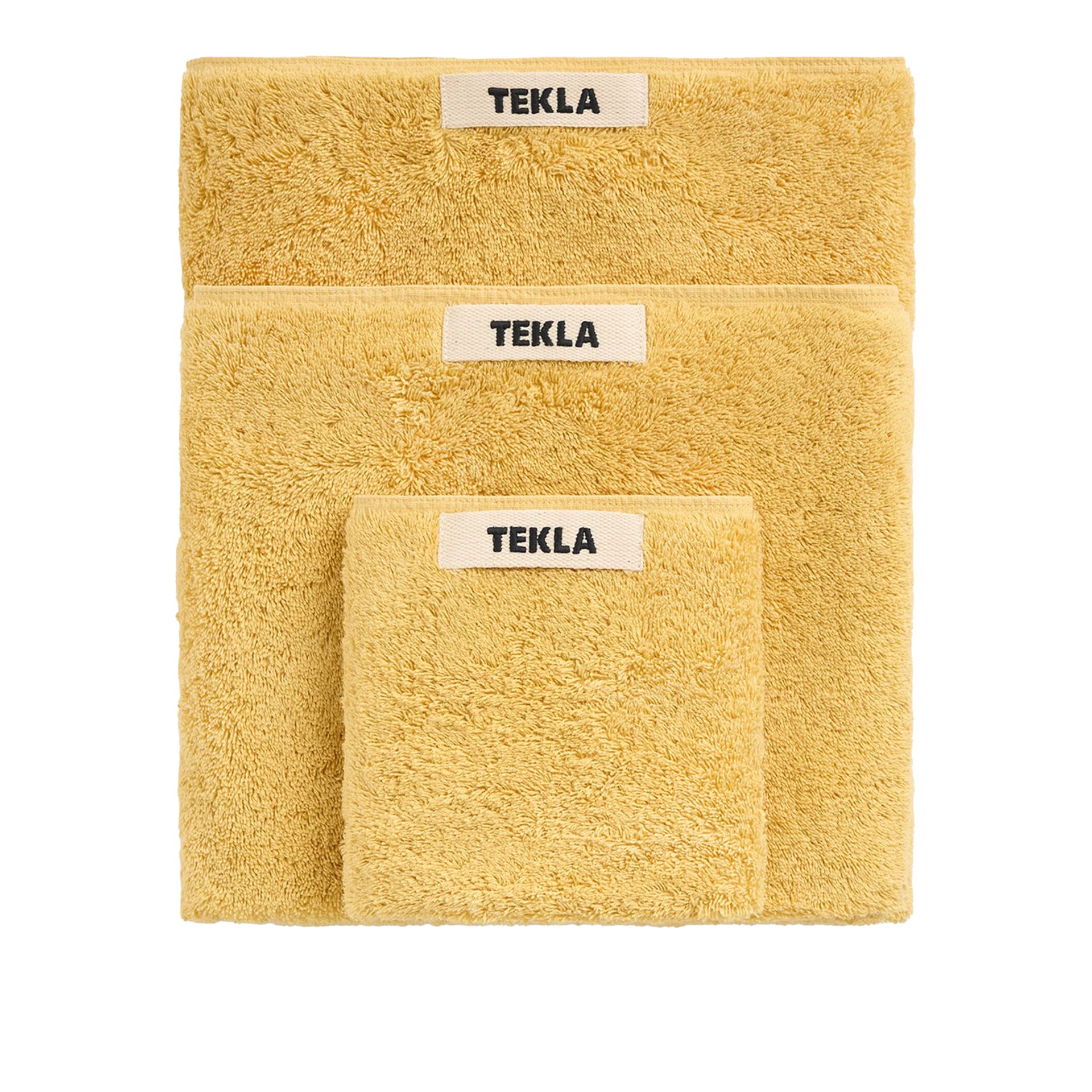 Tekla - Towel 100 x 150 cm Yellow Ochre - Håndklær og badehåndklær - Gul - Tekstilmateriale