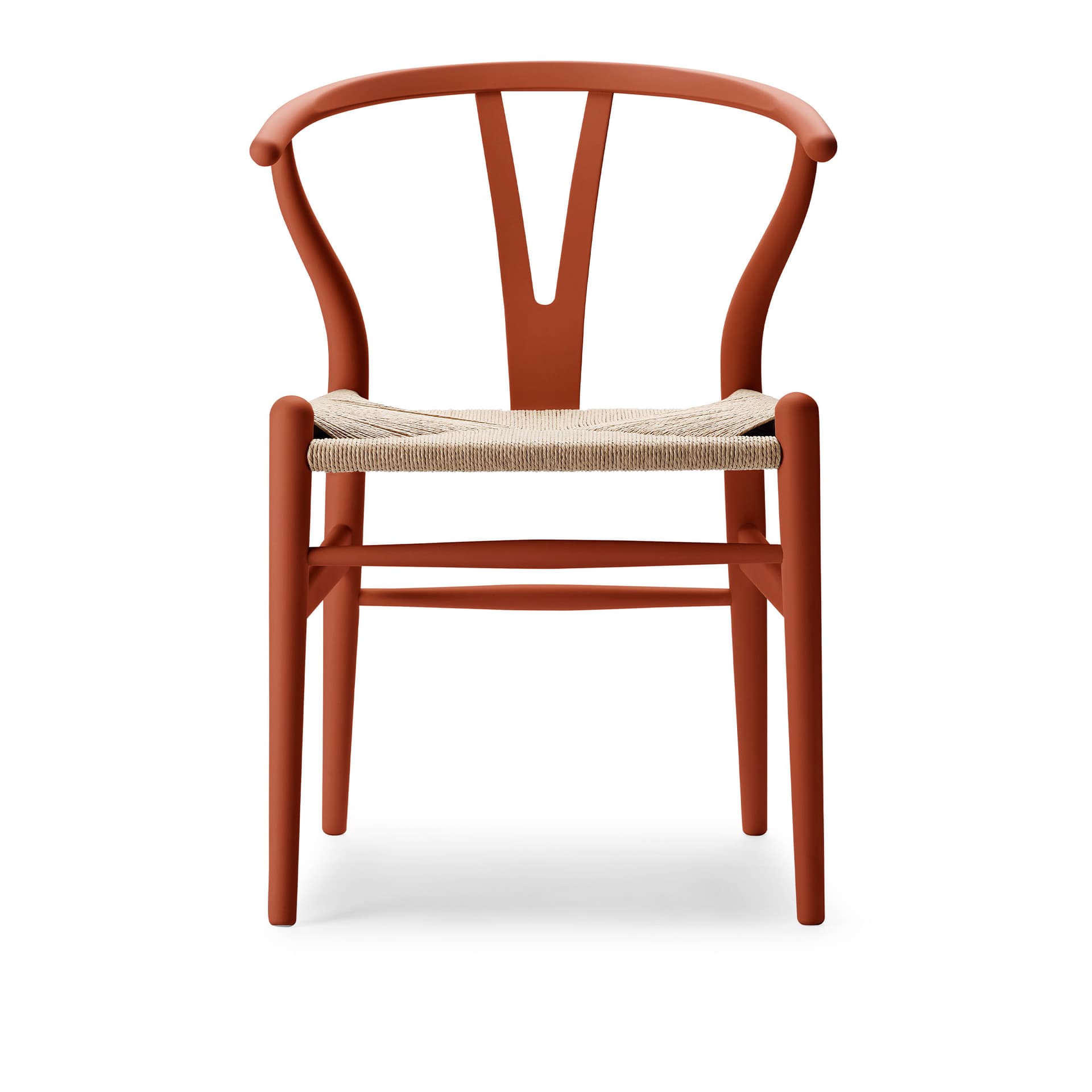 Carl Hansen - CH24 Y-stolen Bok Terracotta - Spisestoler - Hans J. Wegner - Rød - Papir/Tre