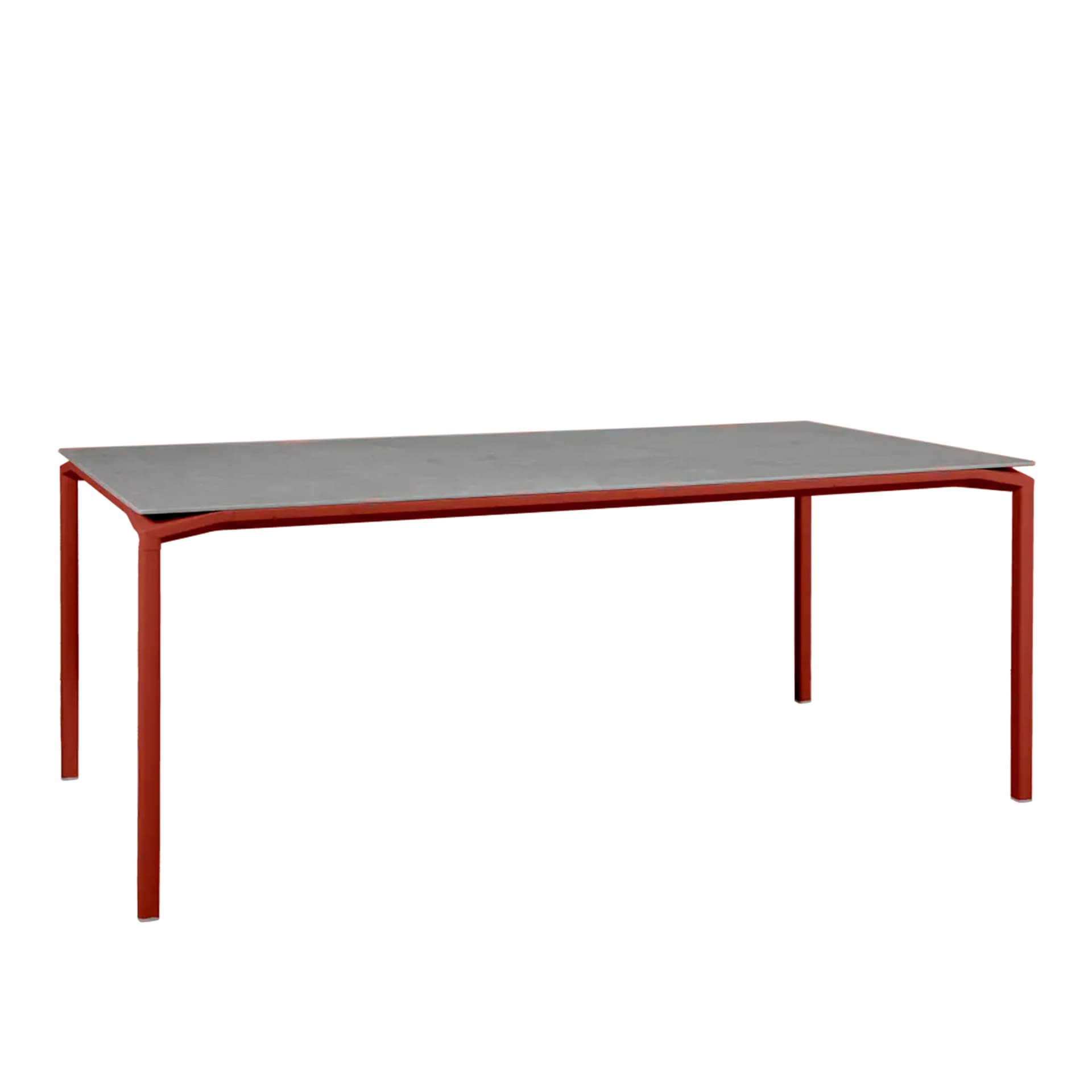 Fermob - Calvi, Mineral Table 195 x 95 cm - Red Ochre, Kreta - Utendørs spisebord - Rød,Grå - Metall