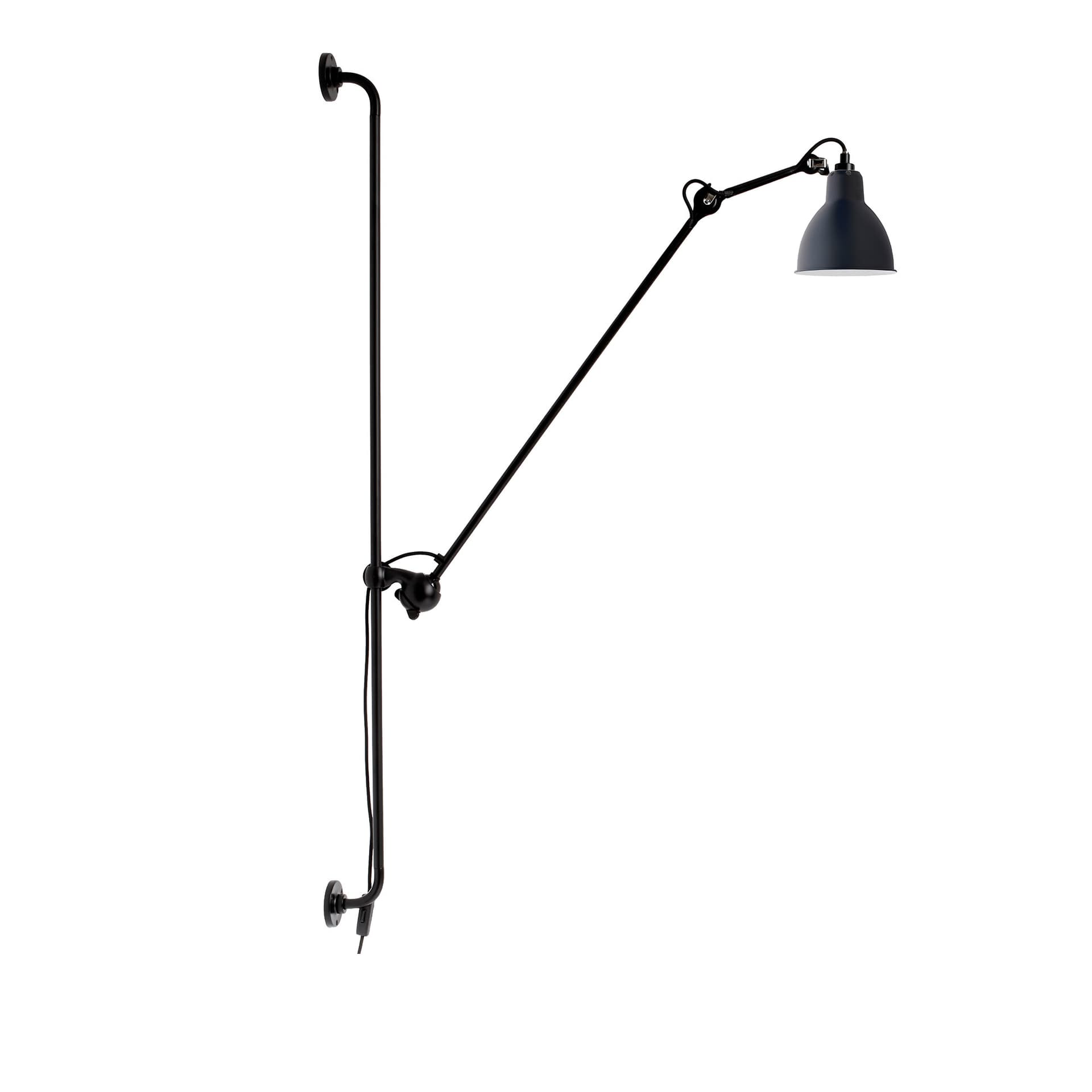 Lampe Gras - 214 Vegglampe Round svart/blå –