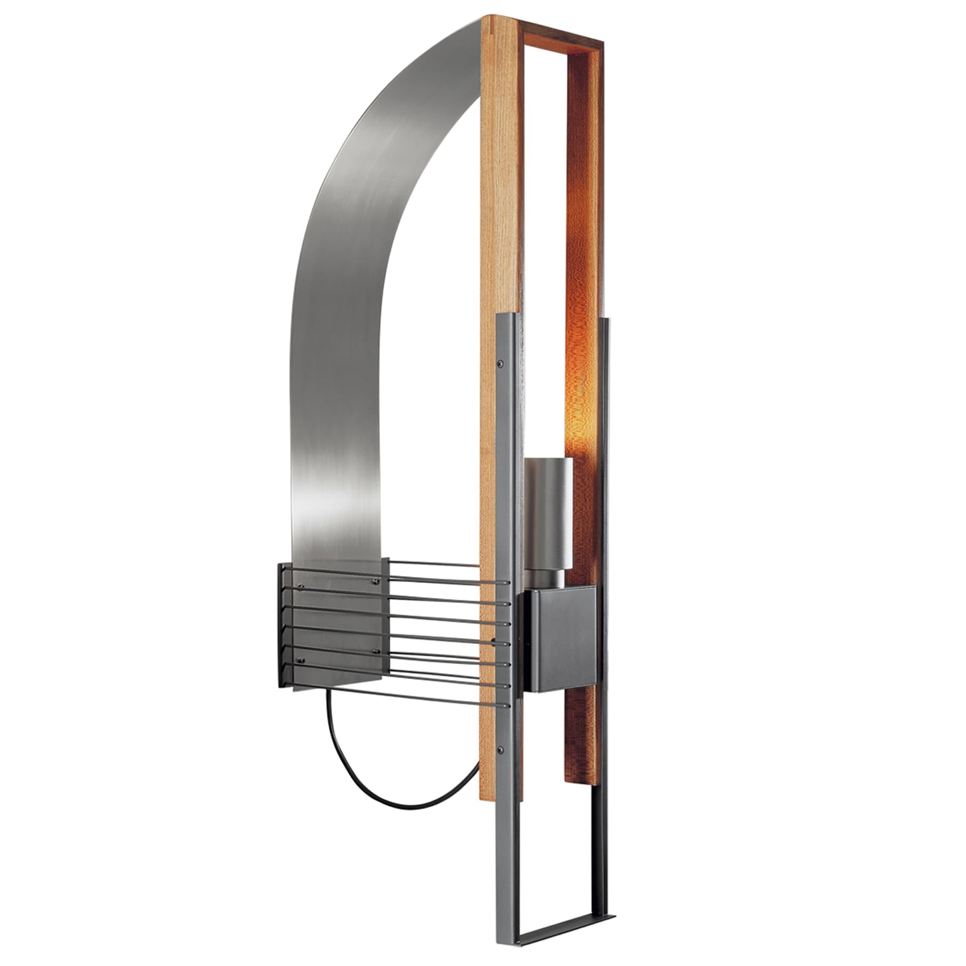 Martinelli Luce - Marx 1285 - E27 - Vegglamper - Richard Neutra - Sølv,Tre farget - Metall/Tre