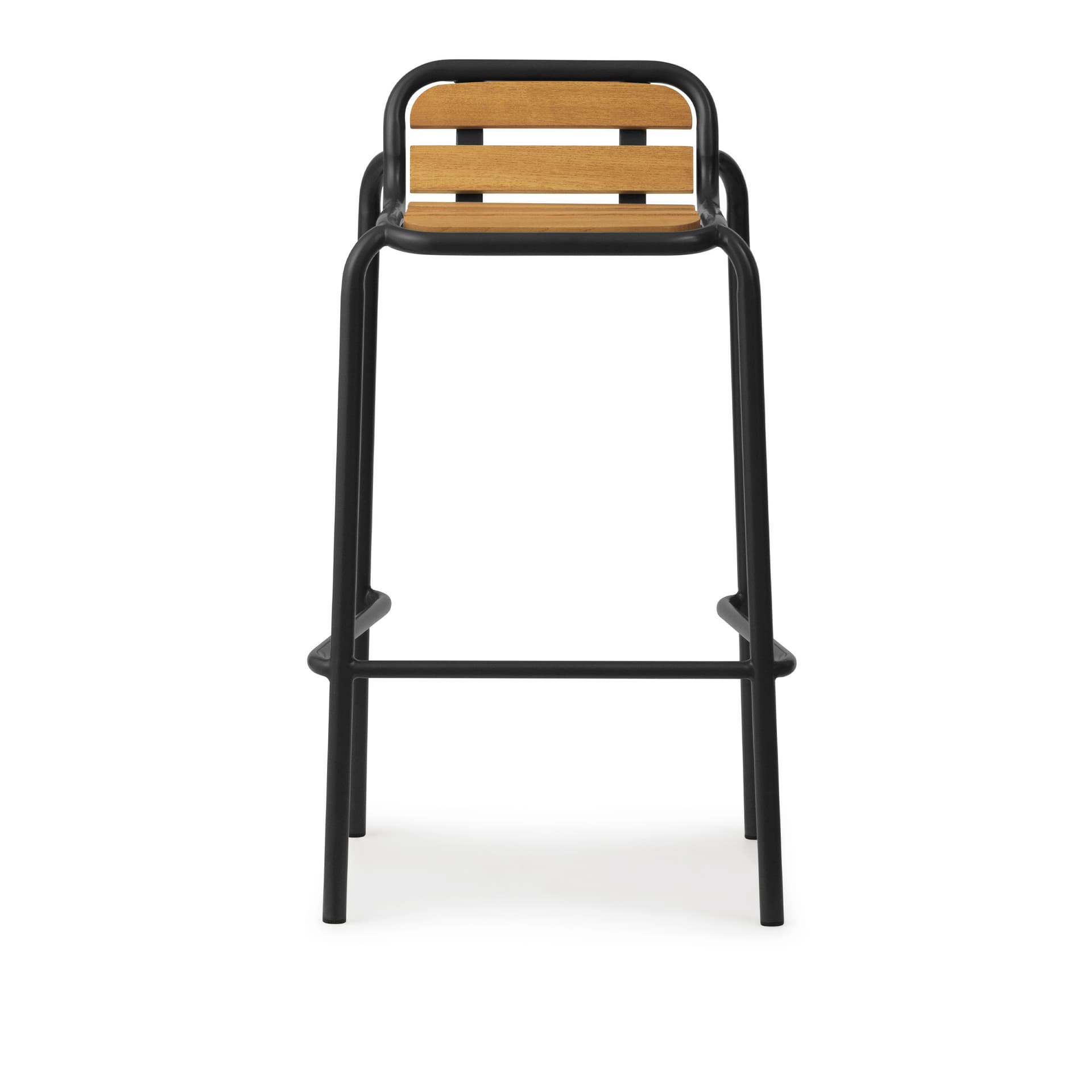 Normann Copenhagen - Vig Barstool Robinia 75 cm  - Black - Utendørs barstoler - Simon Legald - Svart - Metall/Tre